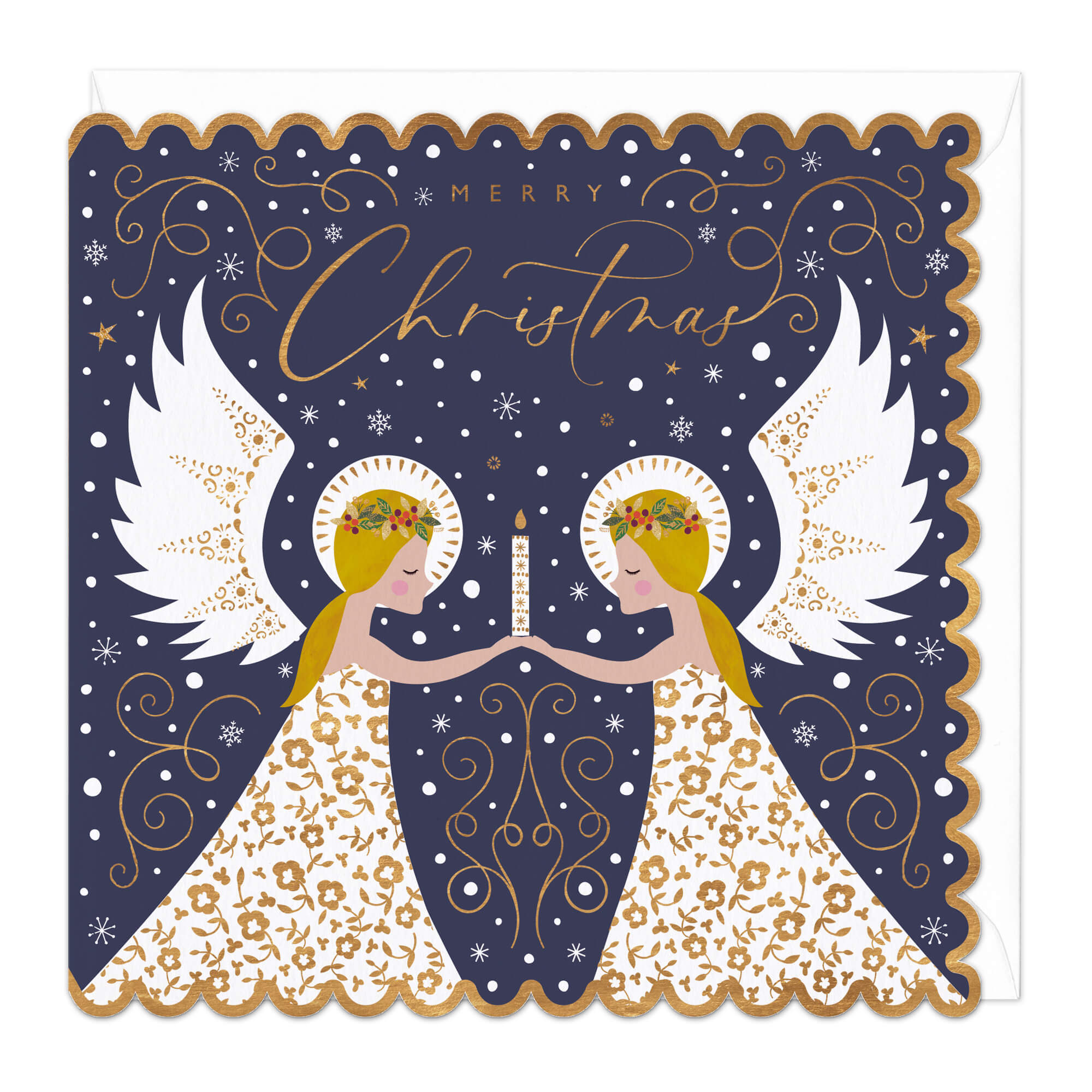 An image of Merry Christmas Angels Christmas Card Whistlefish