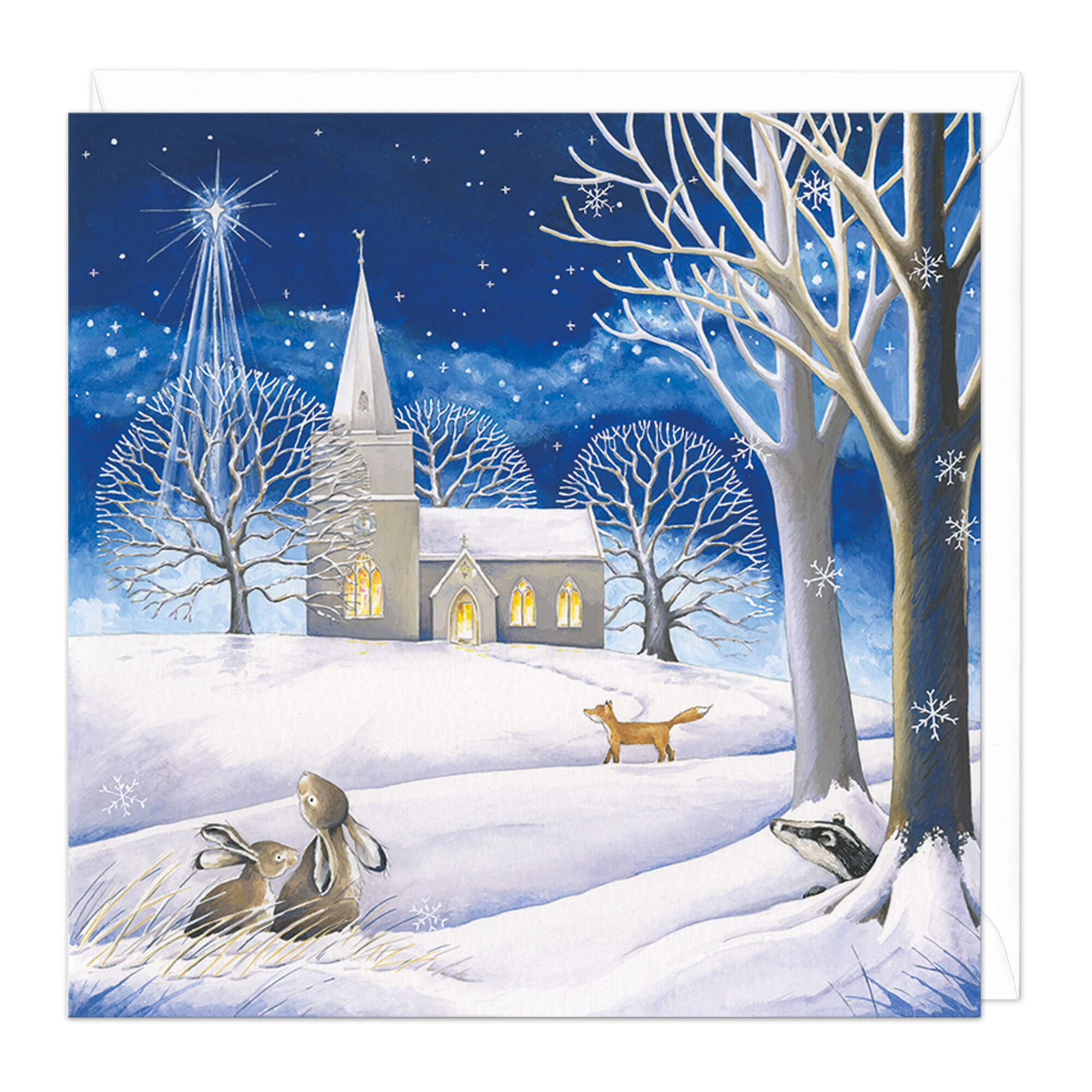 An image of Church Scene Christmas Card Whistlefish