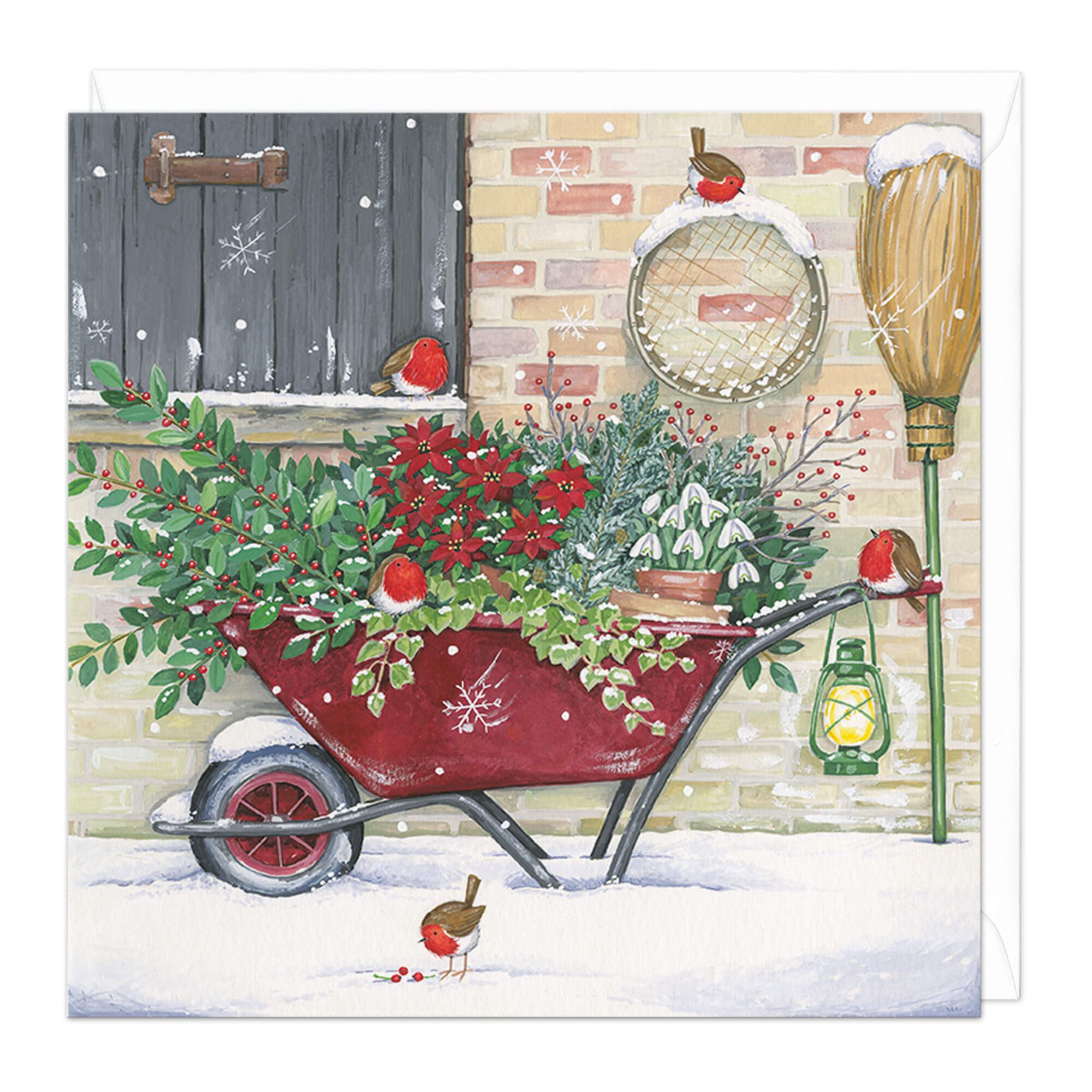 An image of Christmas Wheelbarrow Christmas Card Whistlefish