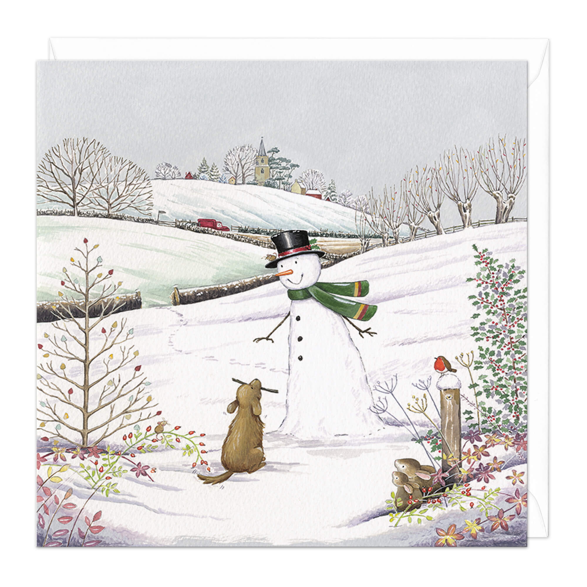 An image of Snowman and the Dog Christmas Card Whistlefish