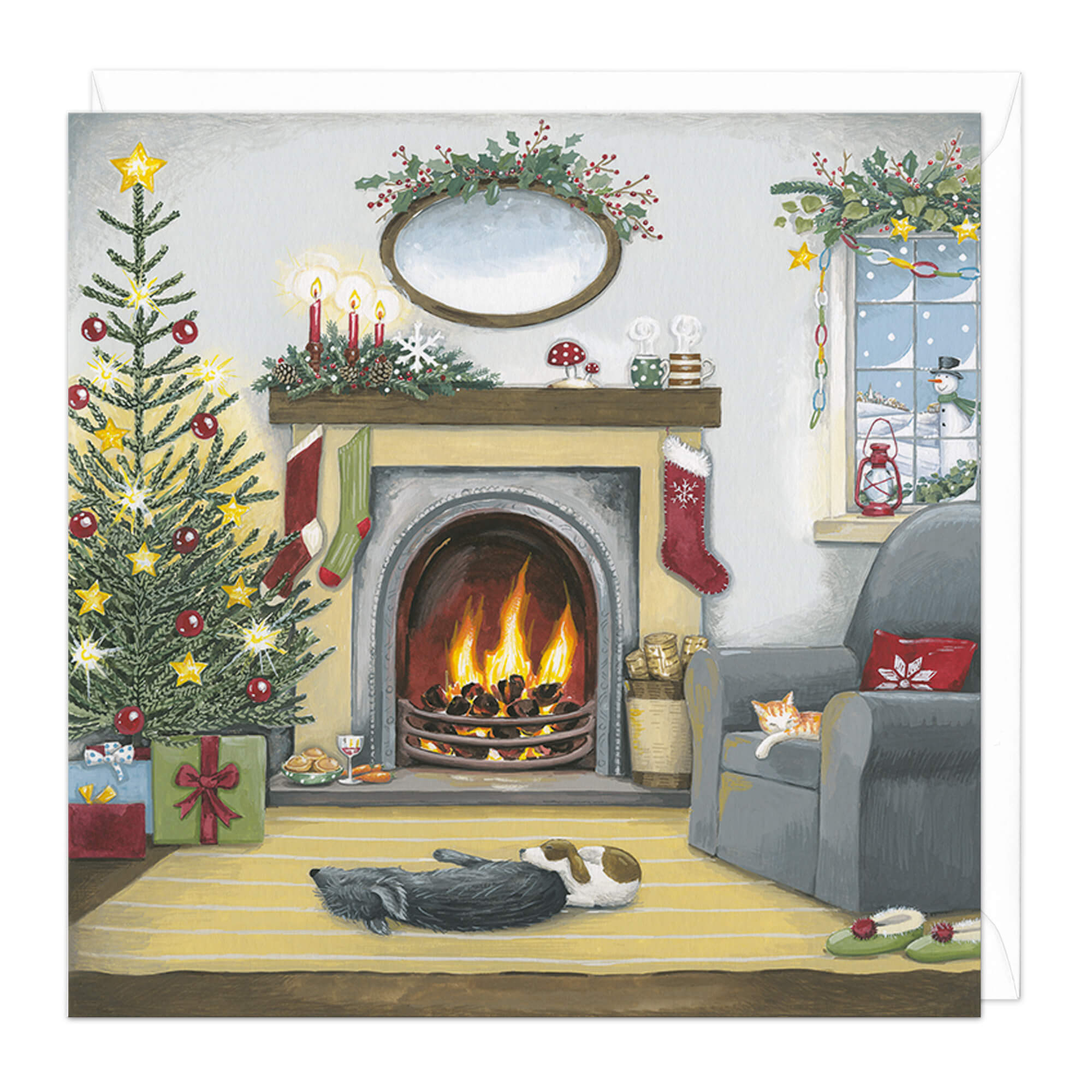 An image of A Festive Fireplace Christmas Card Whistlefish