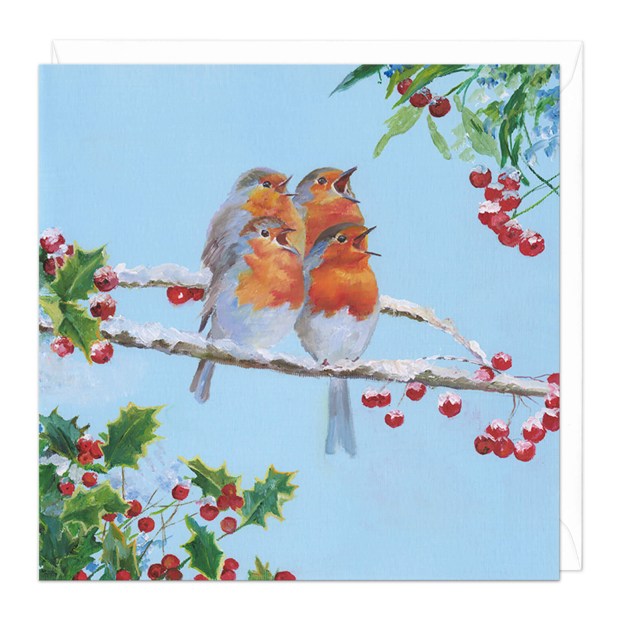 An image of Robins Chirping Christmas Card Whistlefish