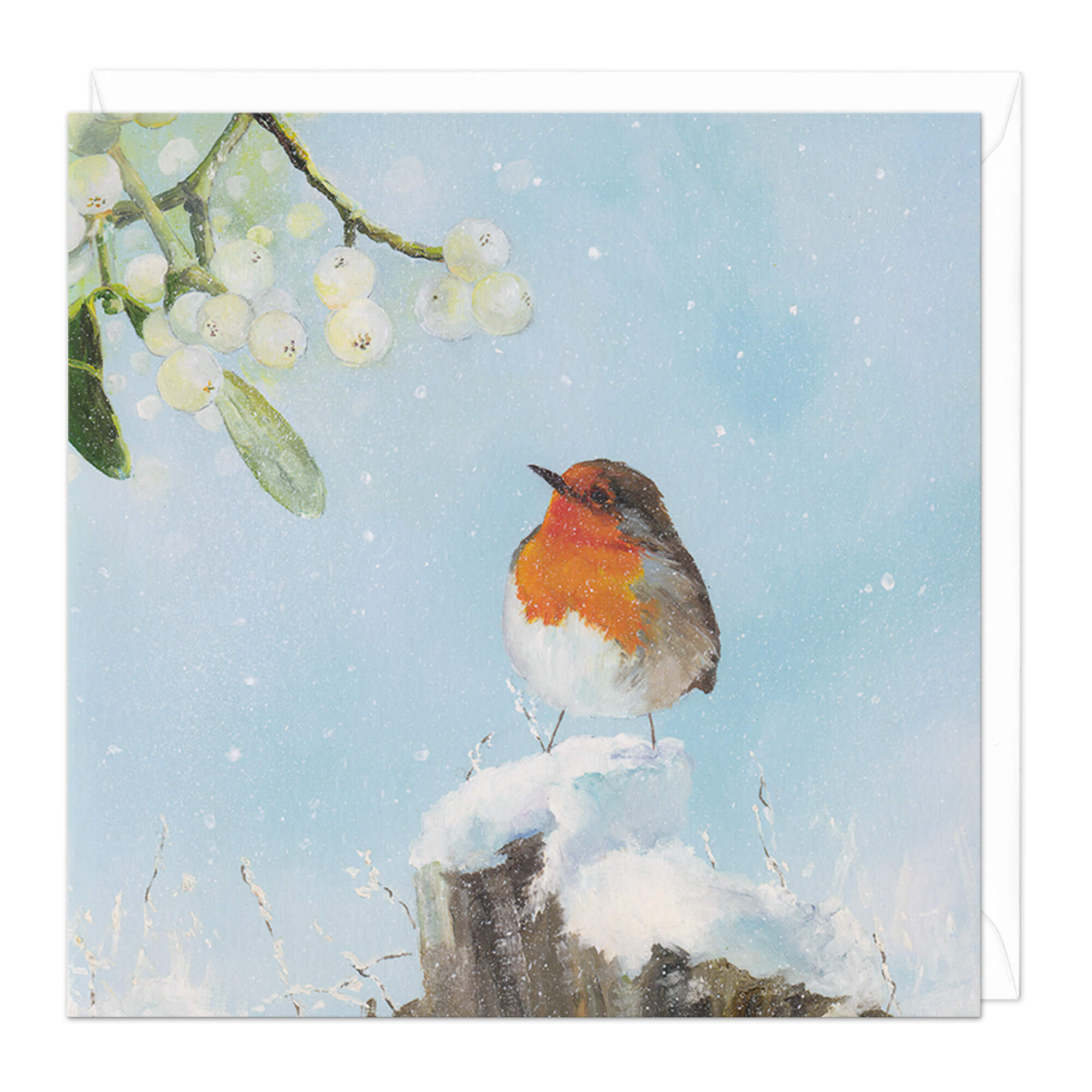 An image of Winter Berry Robin Christmas Card Whistlefish