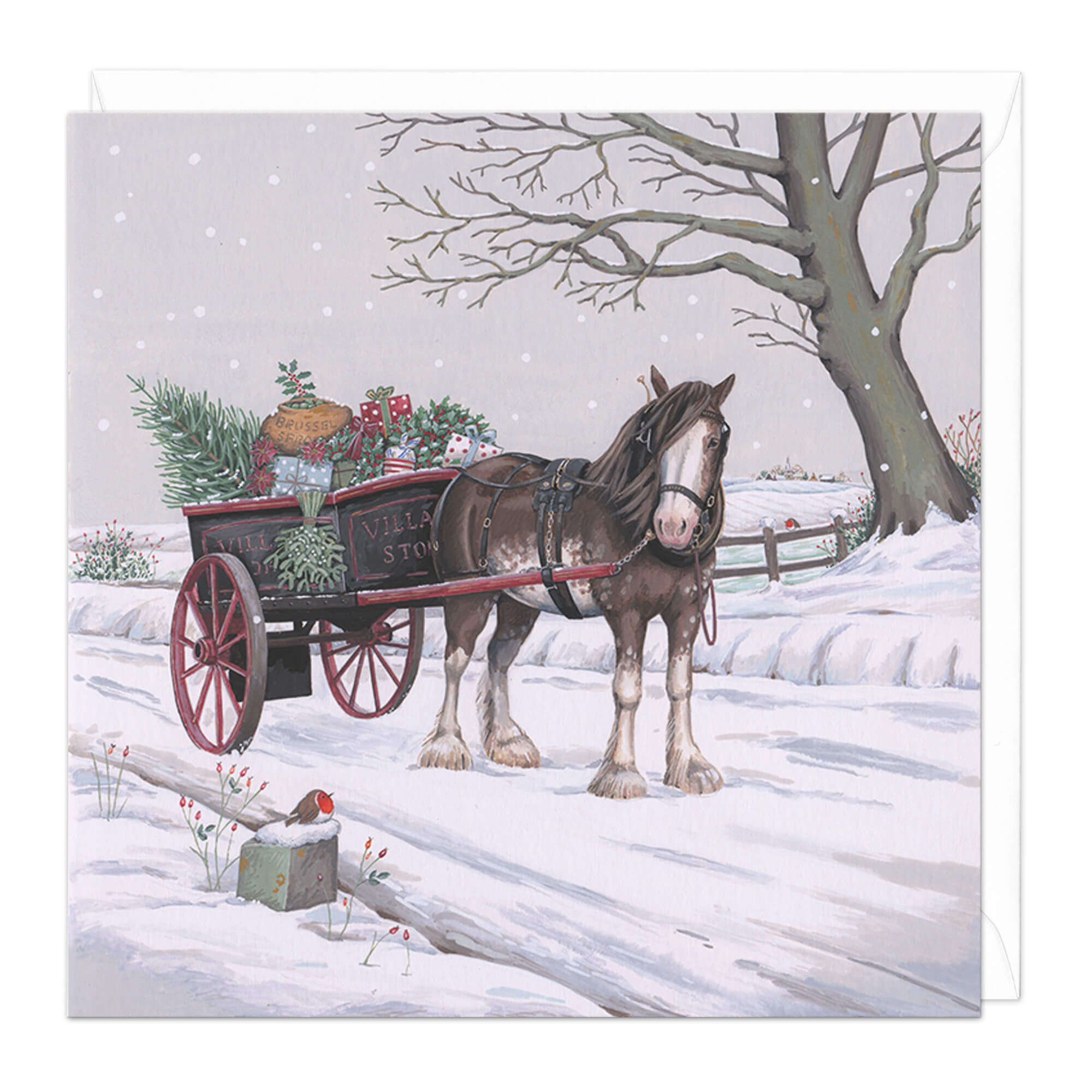 An image of The Christmas Cart Christmas Card Whistlefish
