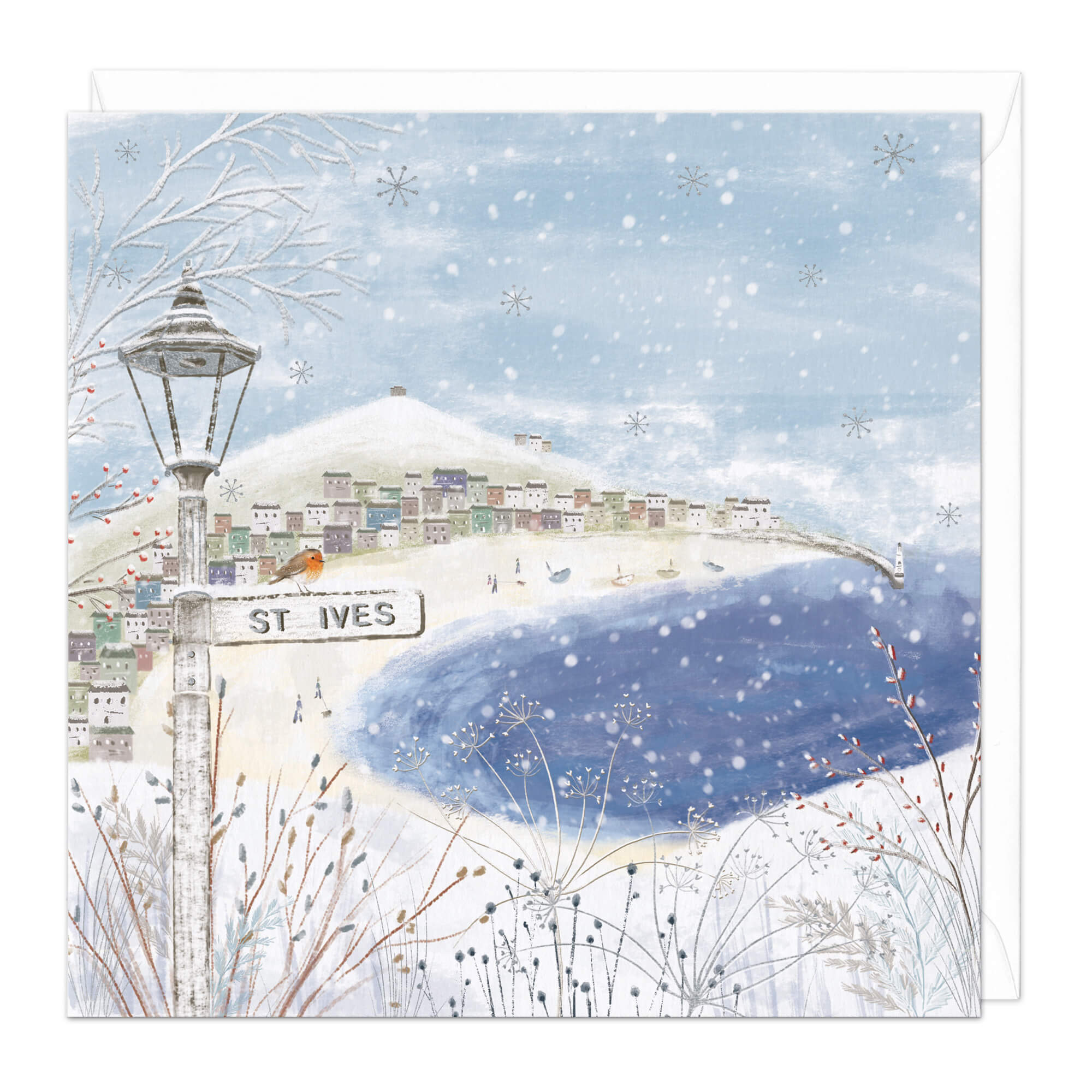 An image of St Ives Signpost Christmas Card Whistlefish