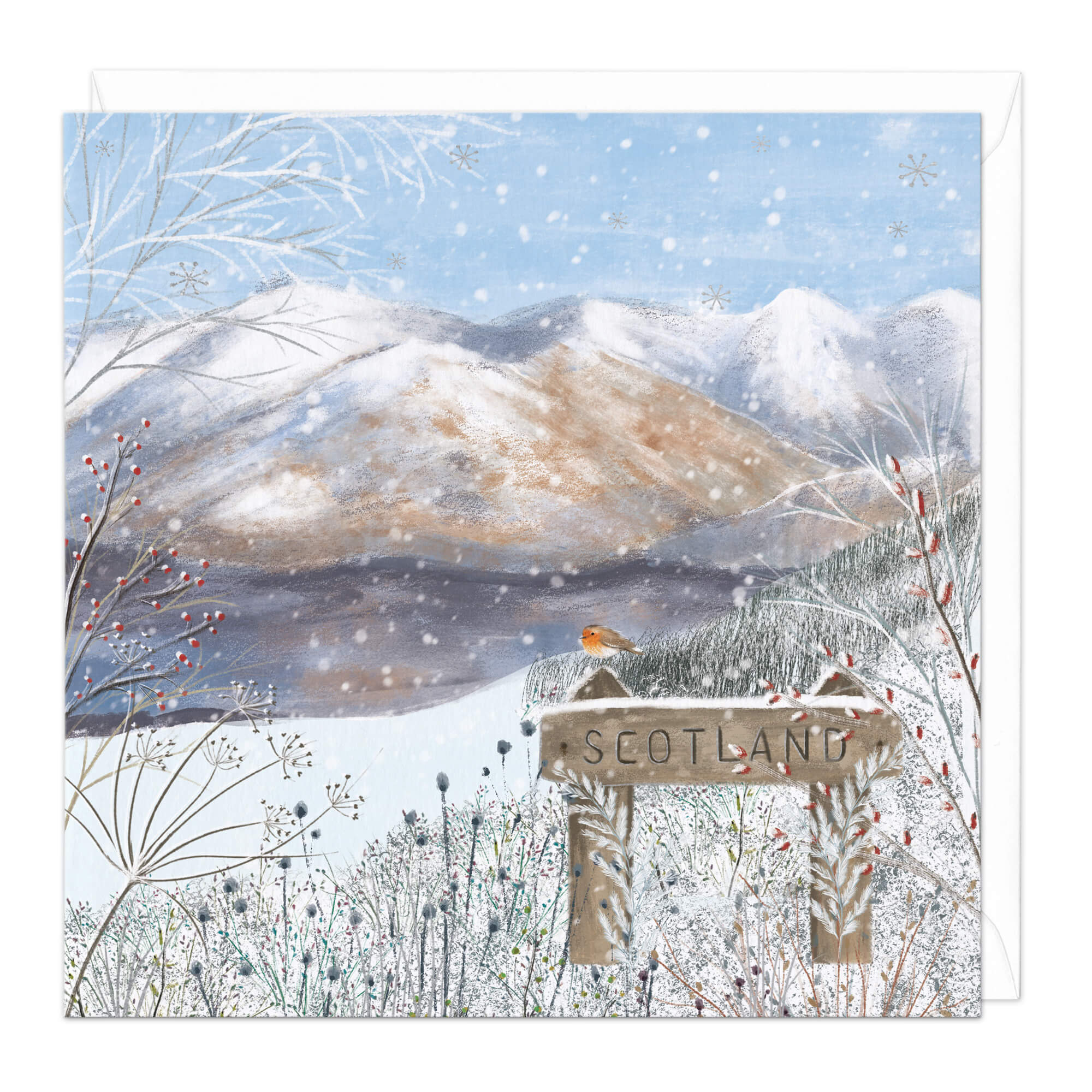 An image of Scottish Mountains Christmas Card Whistlefish