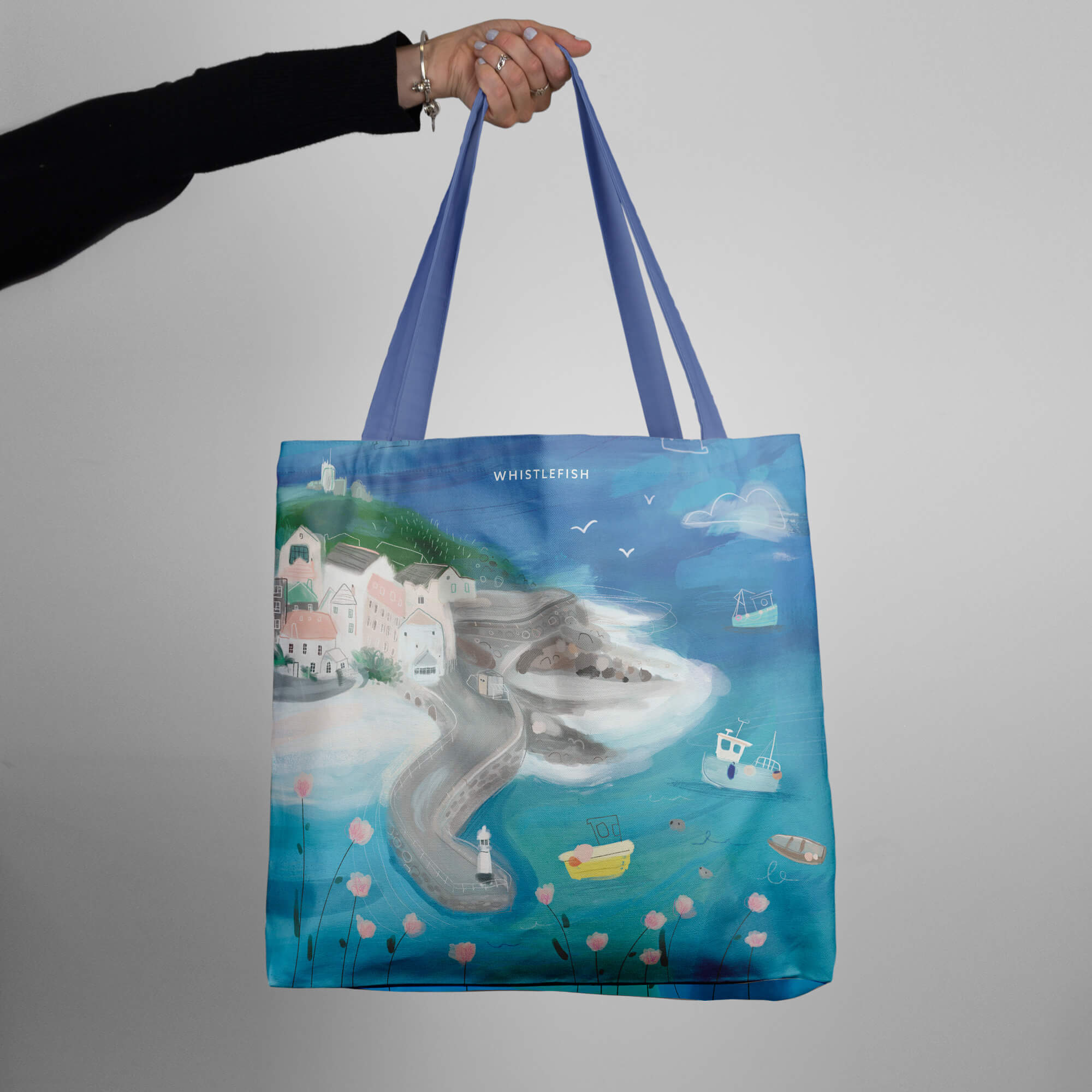 An image of St Ives Boats Tote Bag Whistlefish