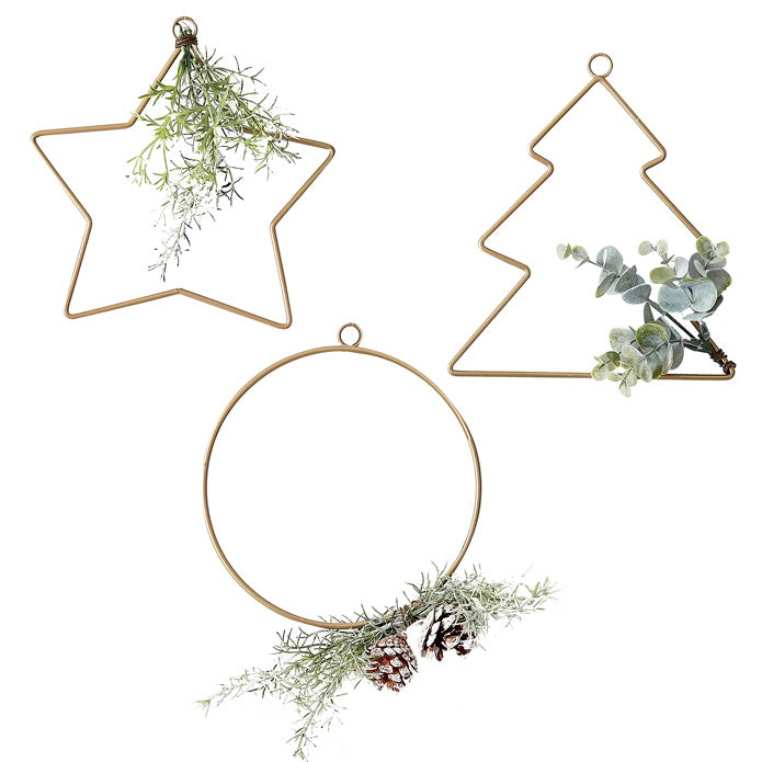 Tree Circle Star Wire Christmas Wreaths