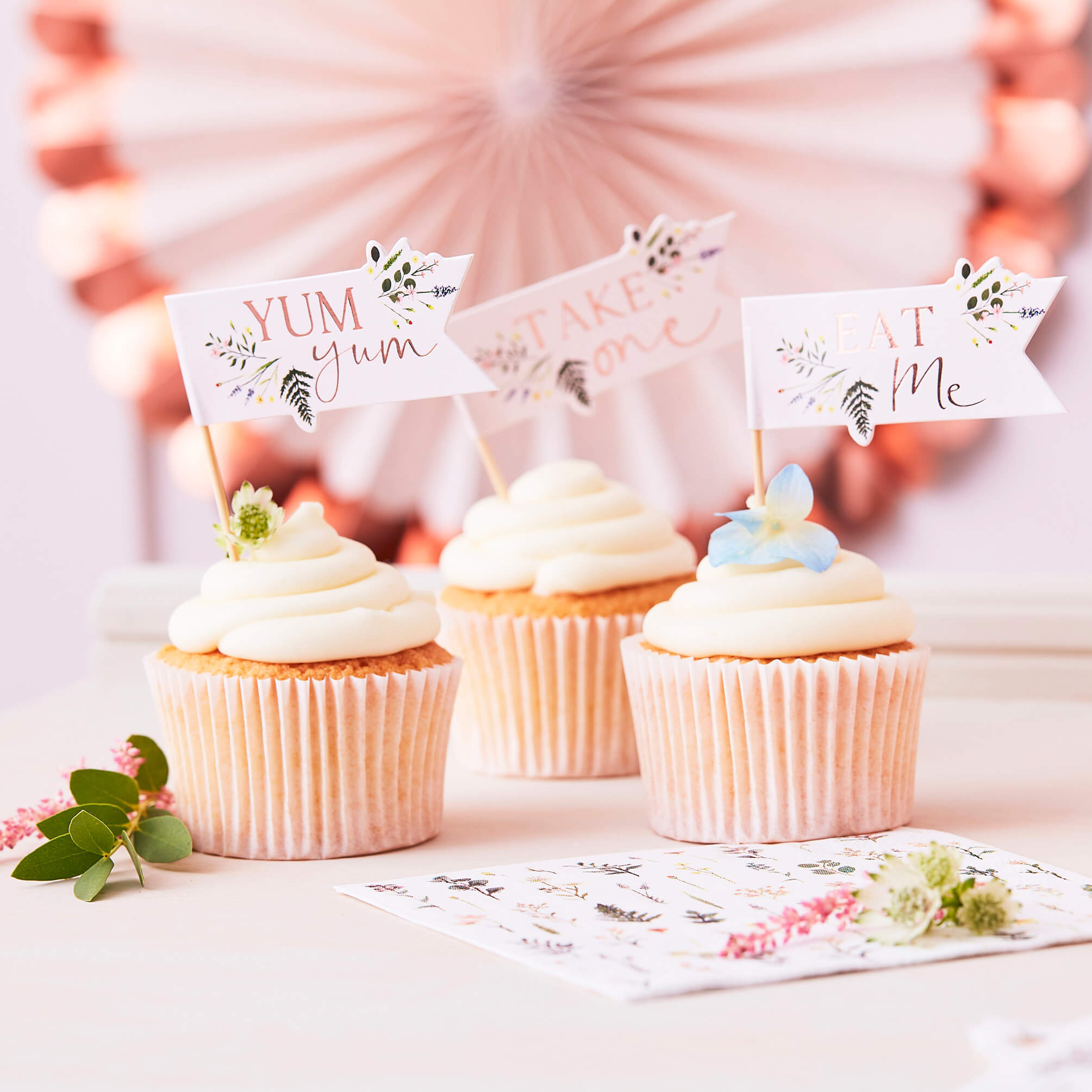 An image of Afternoon Tea Cupcake Toppers Whistlefish