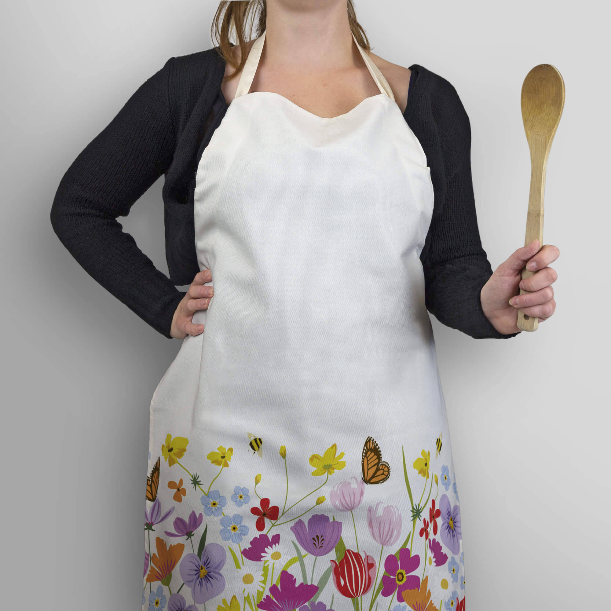 An image of Butterflies and Wild Flowers Apron Whistlefish