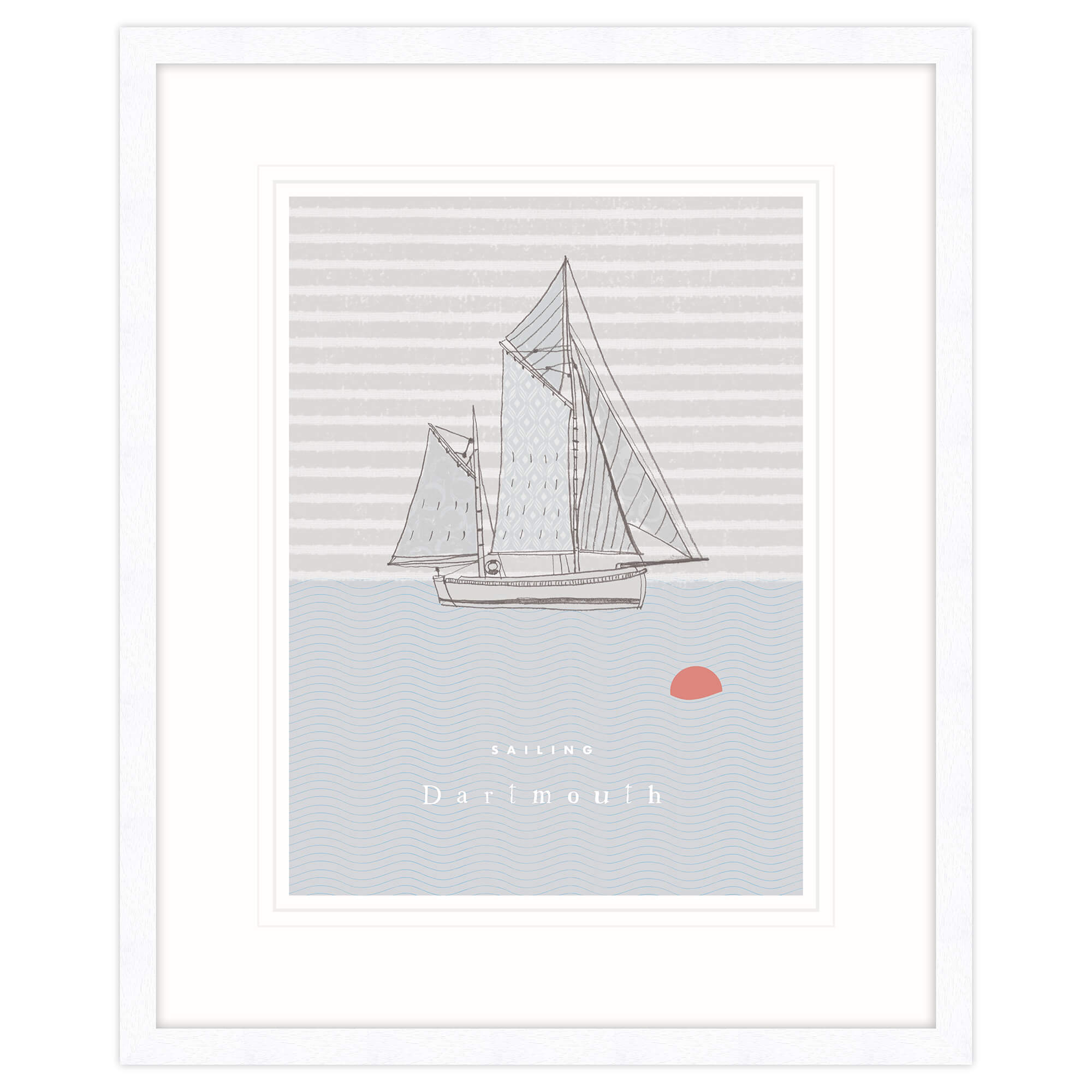 WF199F - Sailing Dartmouth Framed Print – Whistlefish