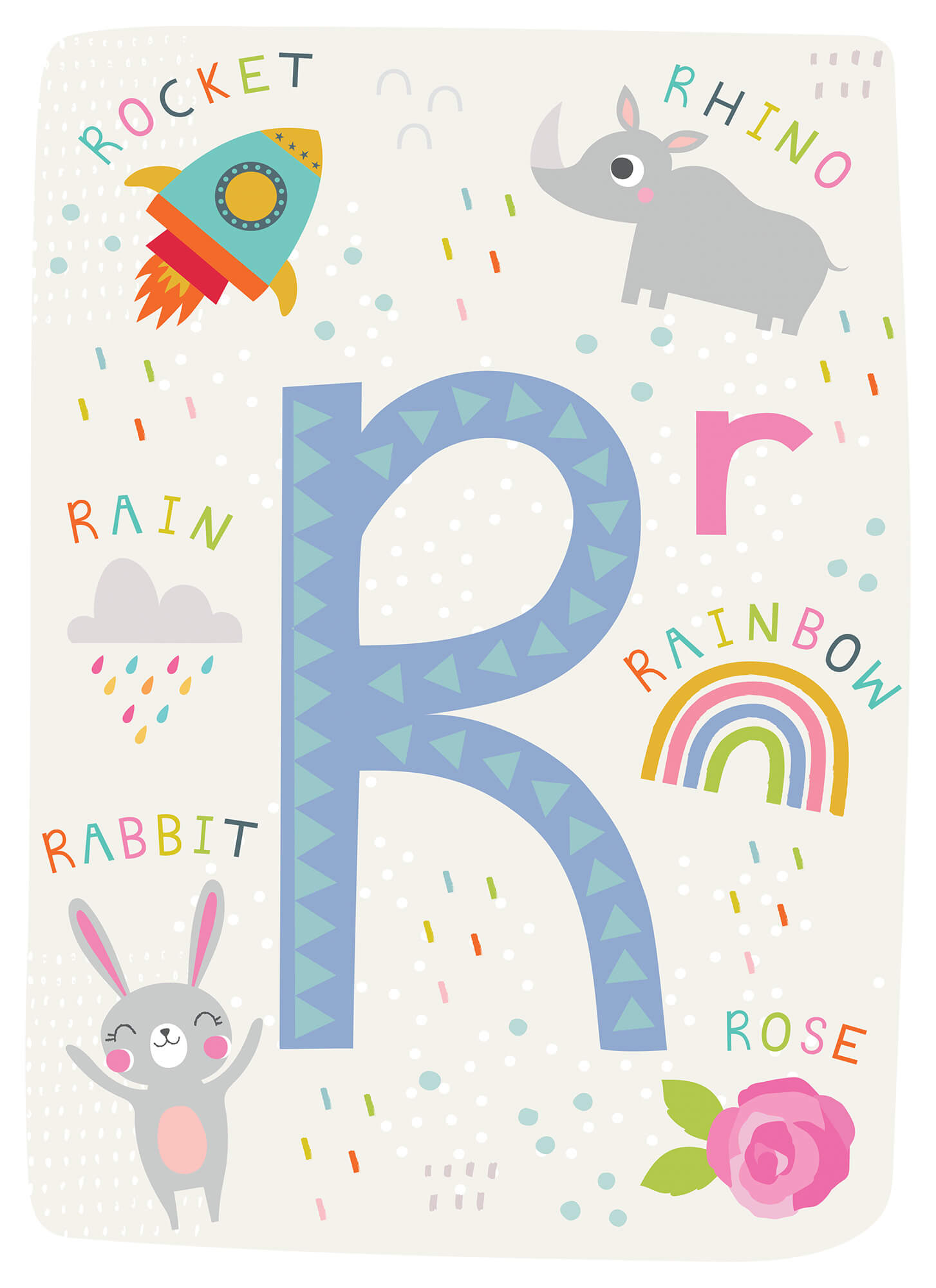 An image of My First ABC Letter R Art Print Whistlefish