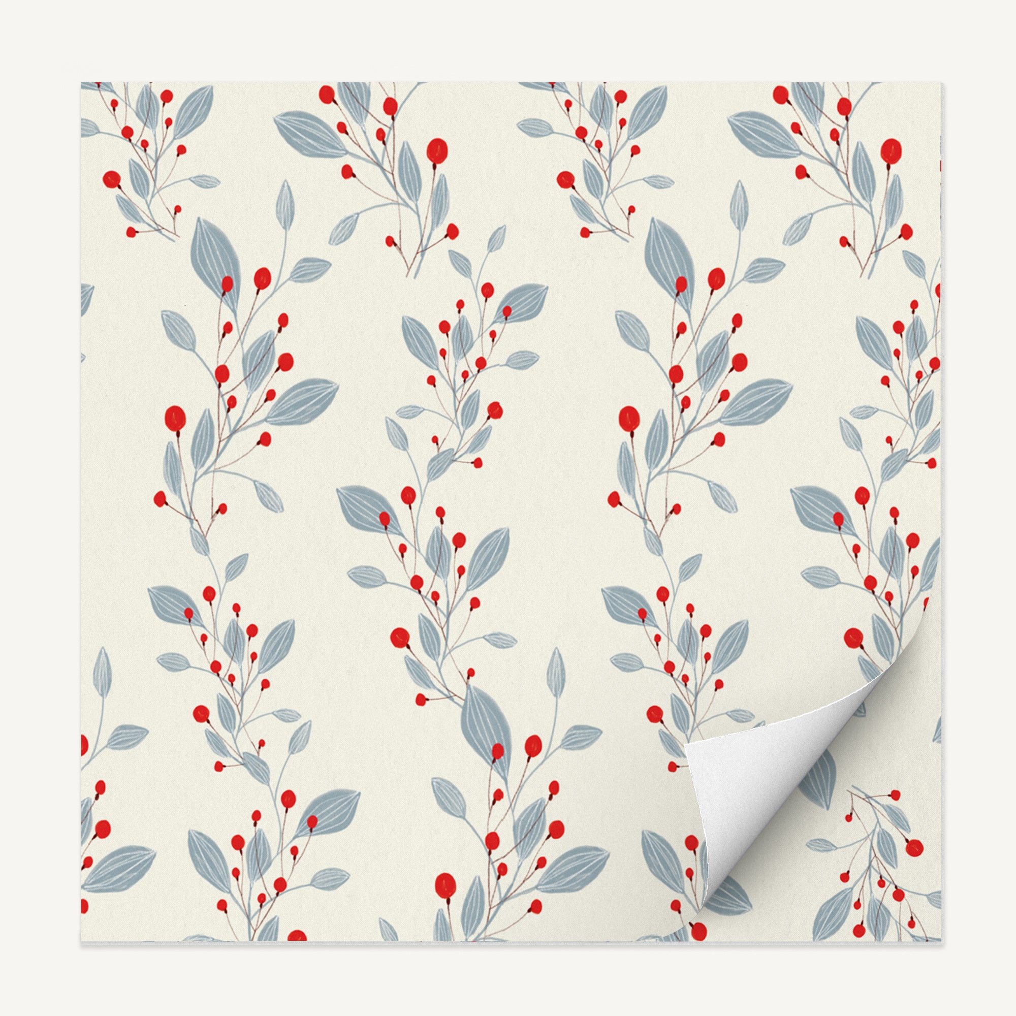 An image of Winter Berries Christmas Wrapping Paper Whistlefish