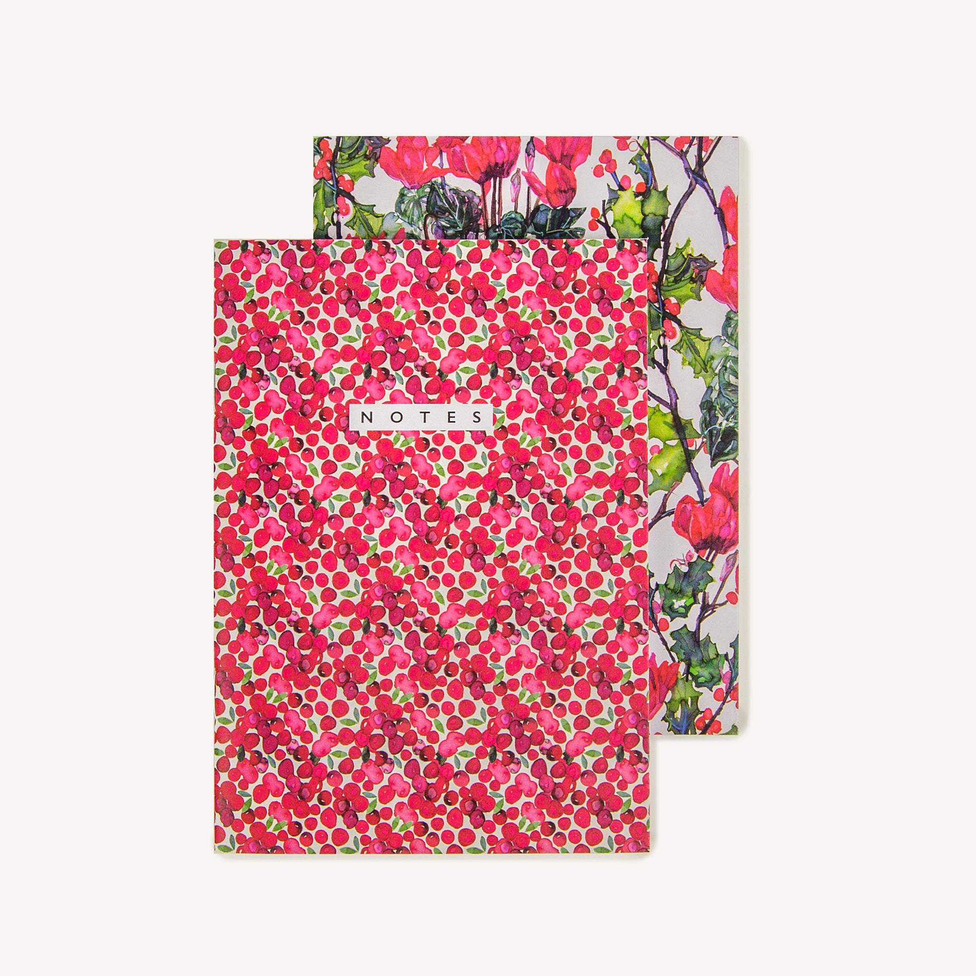 An image of A6 Notebook set of 2 Cyclamen / Berries Whistlefish