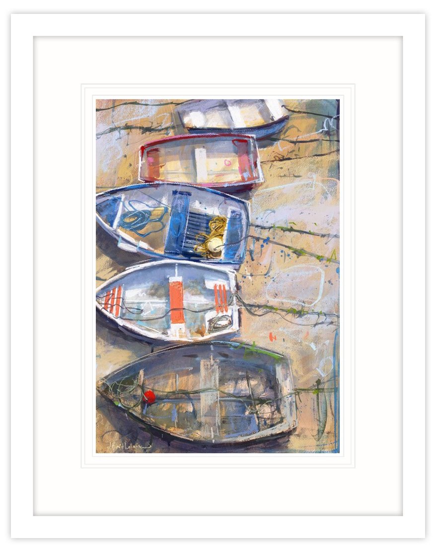 An image of Working Boats St Ives Framed Whistlefish