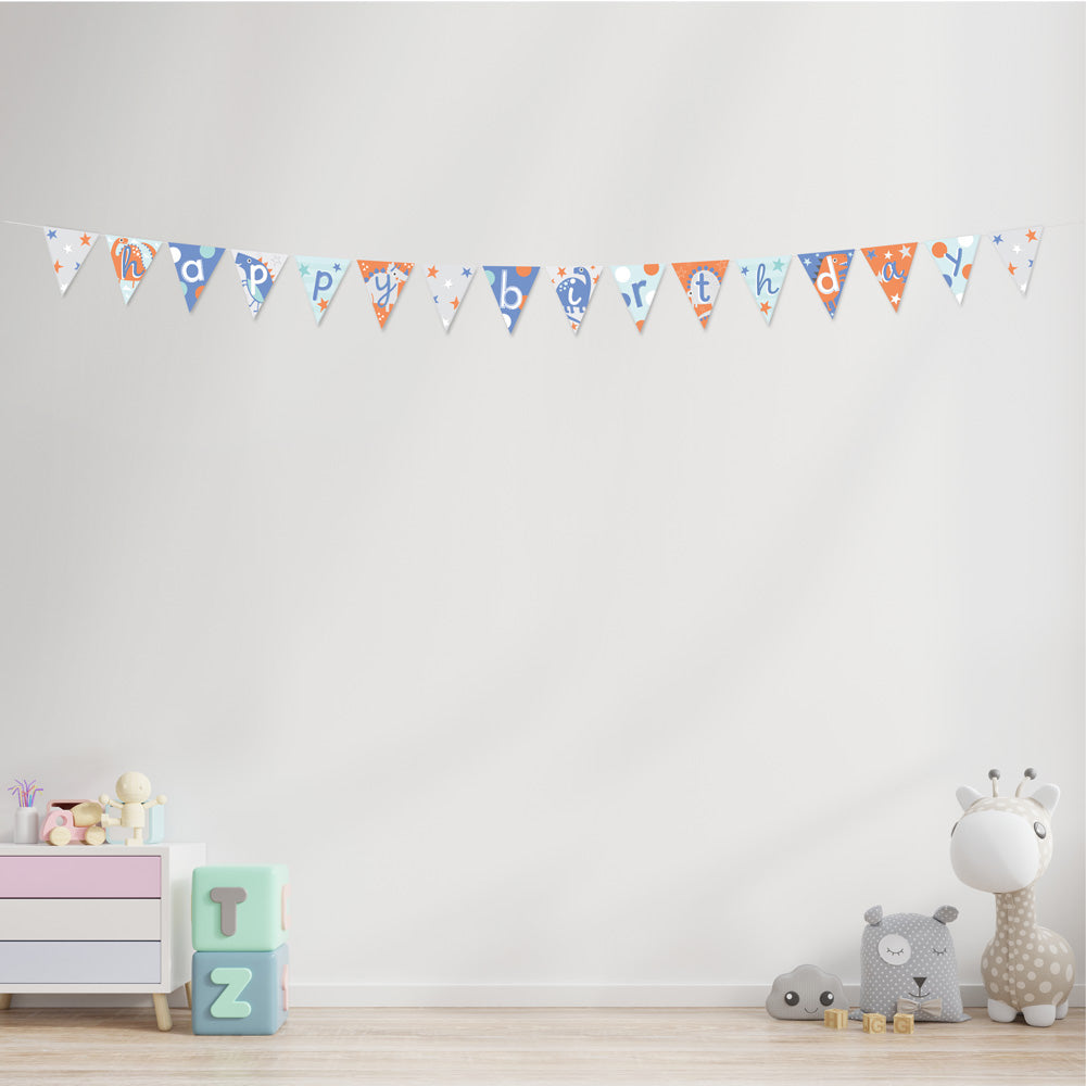 An image of Dino Fun Children's Birthday Bunting Whistlefish