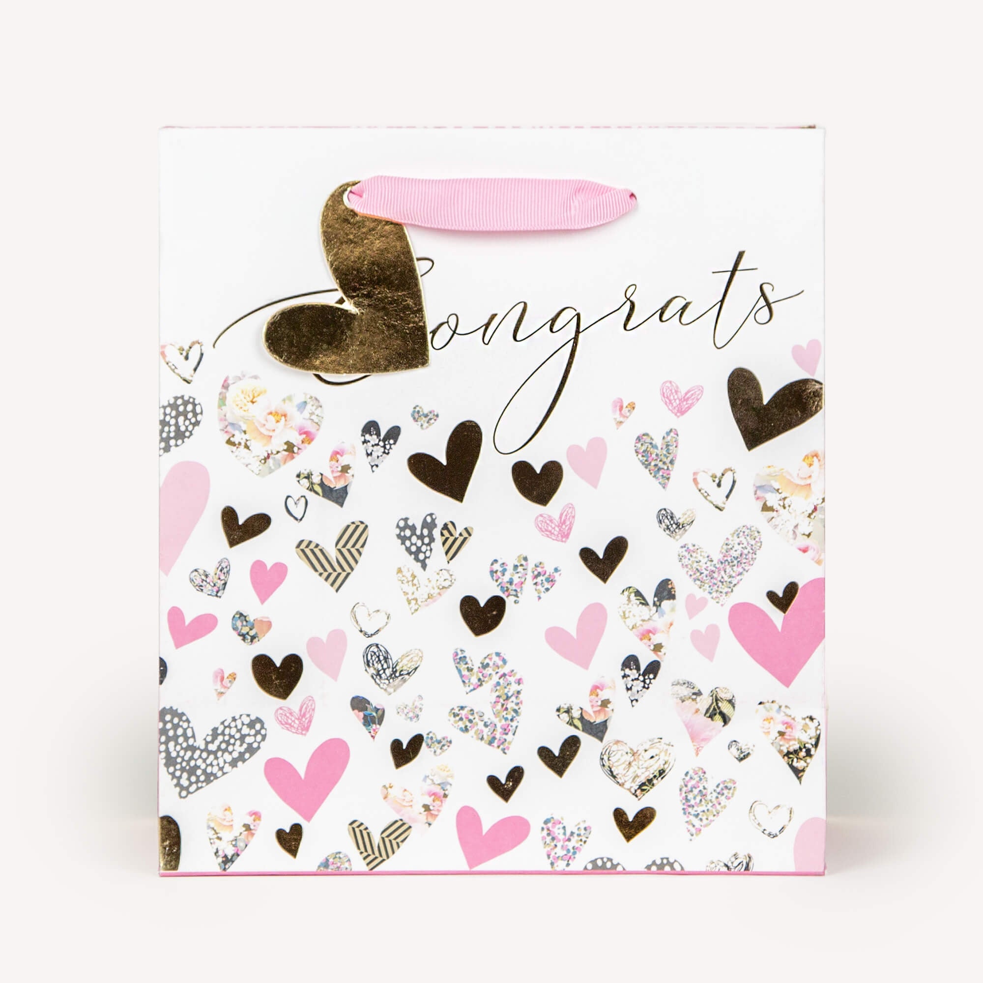 An image of Congratulations Hearts Medium Gift Bag Whistlefish