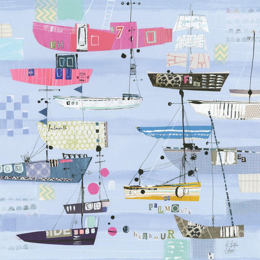 An image of Falmouth Harbour Art Print Whistlefish