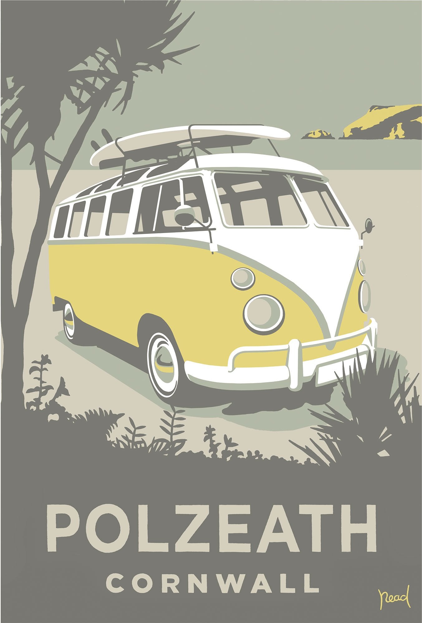 An image of Polzeath Camper Print Whistlefish