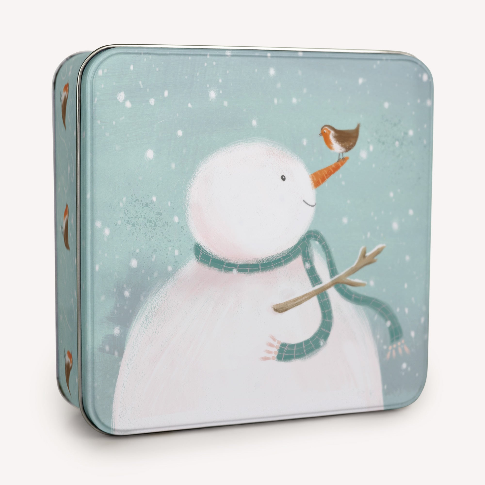 An image of Snowman and Robin Christmas Tin Whistlefish