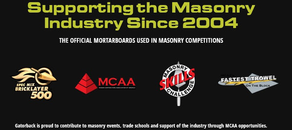 Gatorback Tools are the official mortarboards used in masonry competitions.