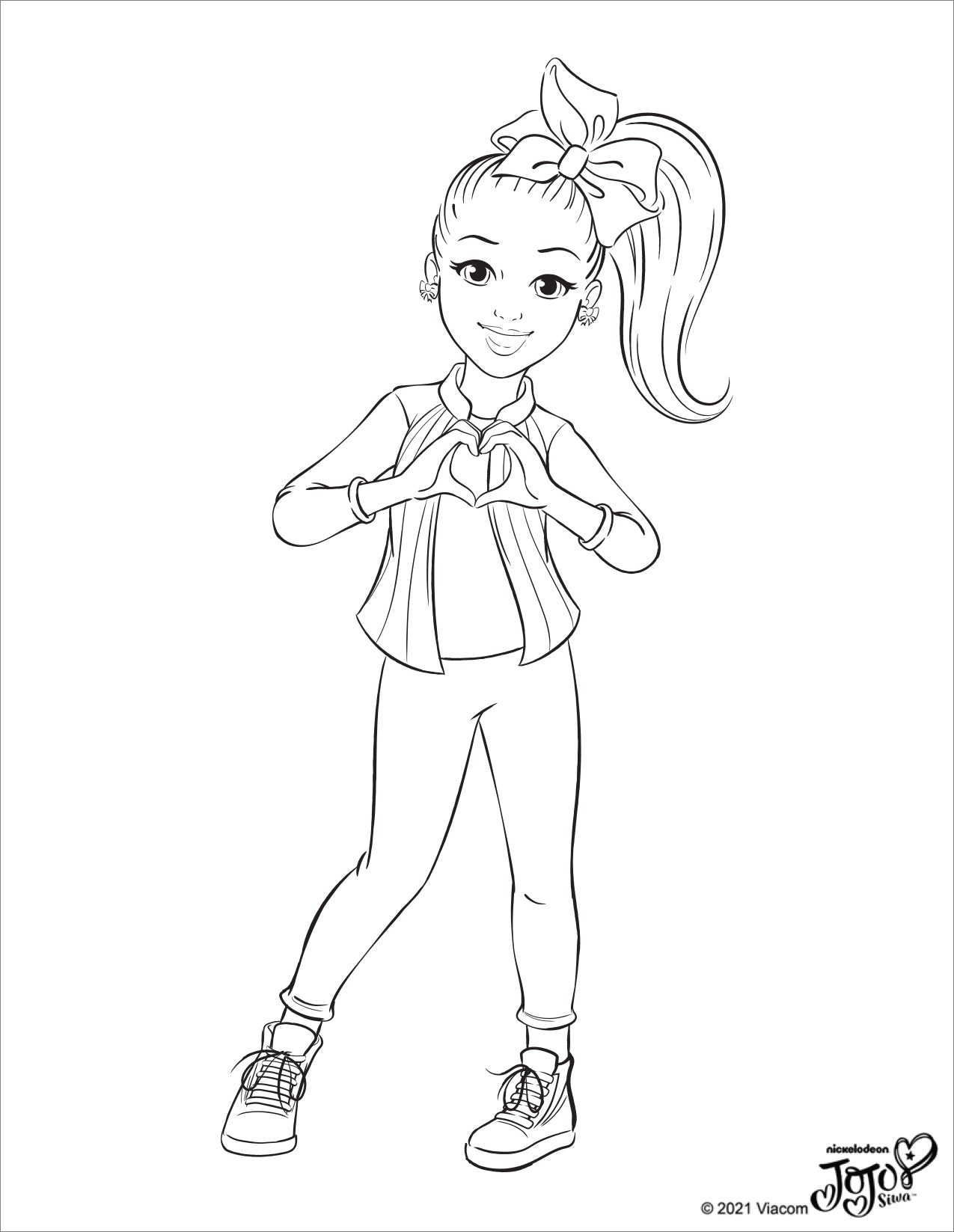 jo jo siwa coloring page