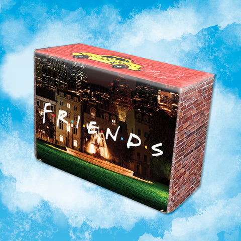 friends season box with blue background