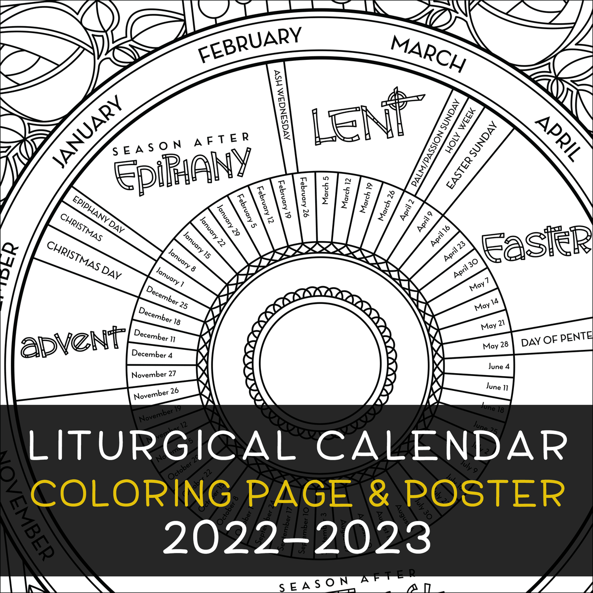 Liturgical Calendar Coloring Page & Poster (2022–2023) — Illustrated  Ministry