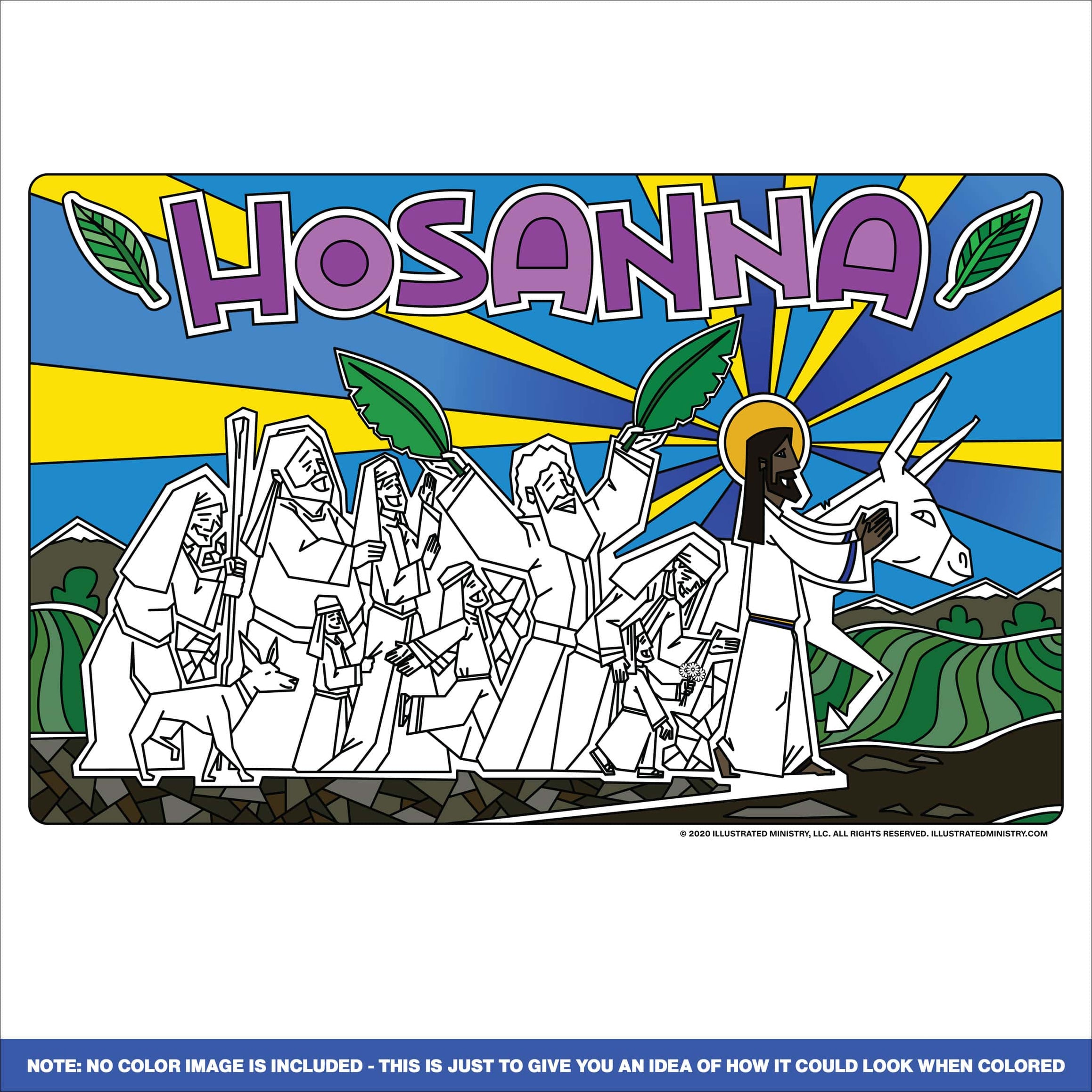 Hosanna Coloring Page & Poster — Illustrated Ministry