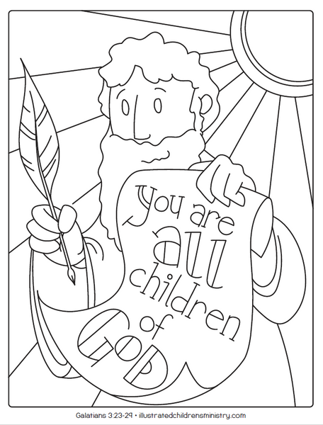 Bible Story Coloring Pages Summer 2019 Illustrated