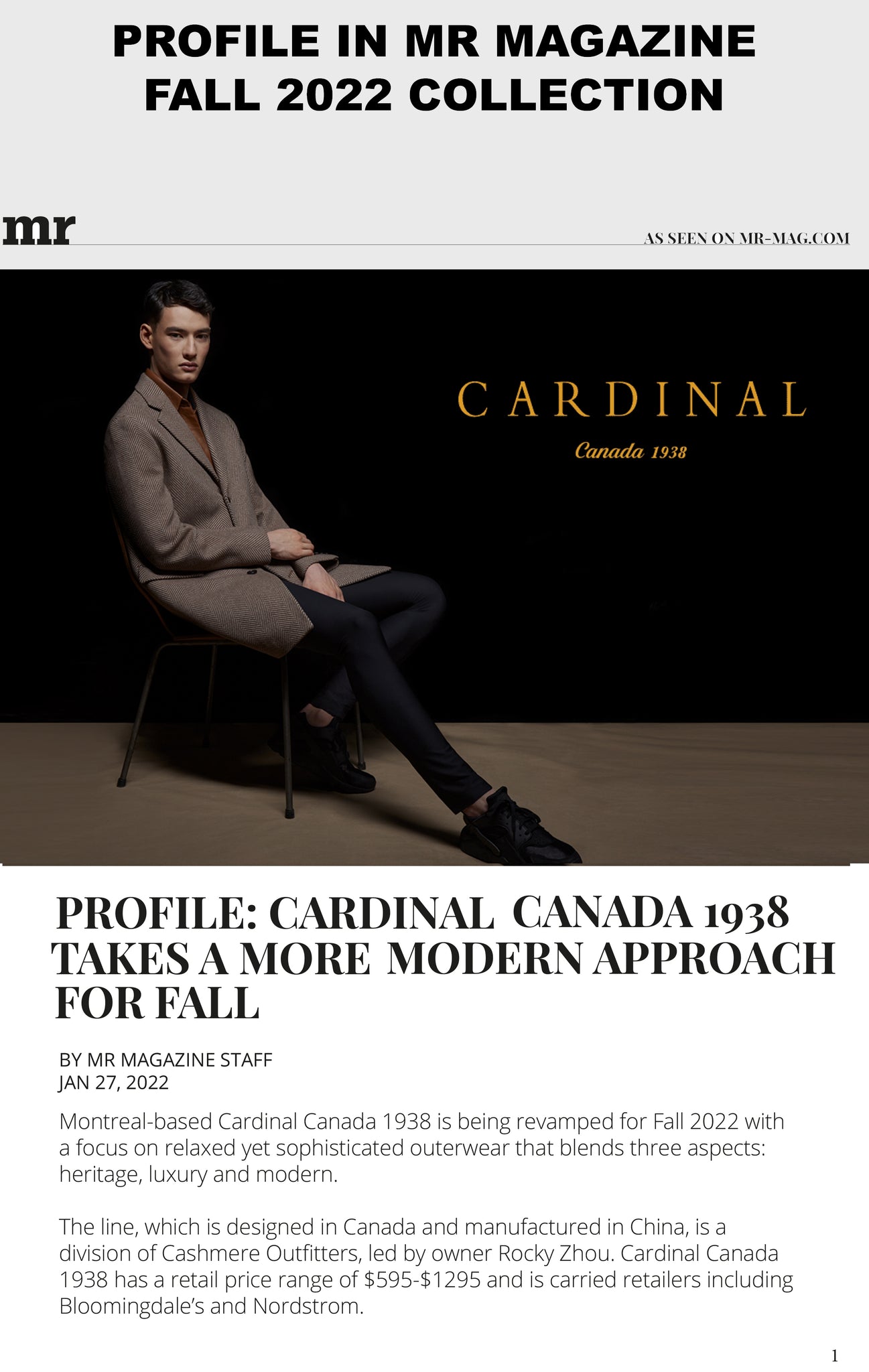 cardinal canada fall 2022 collection press