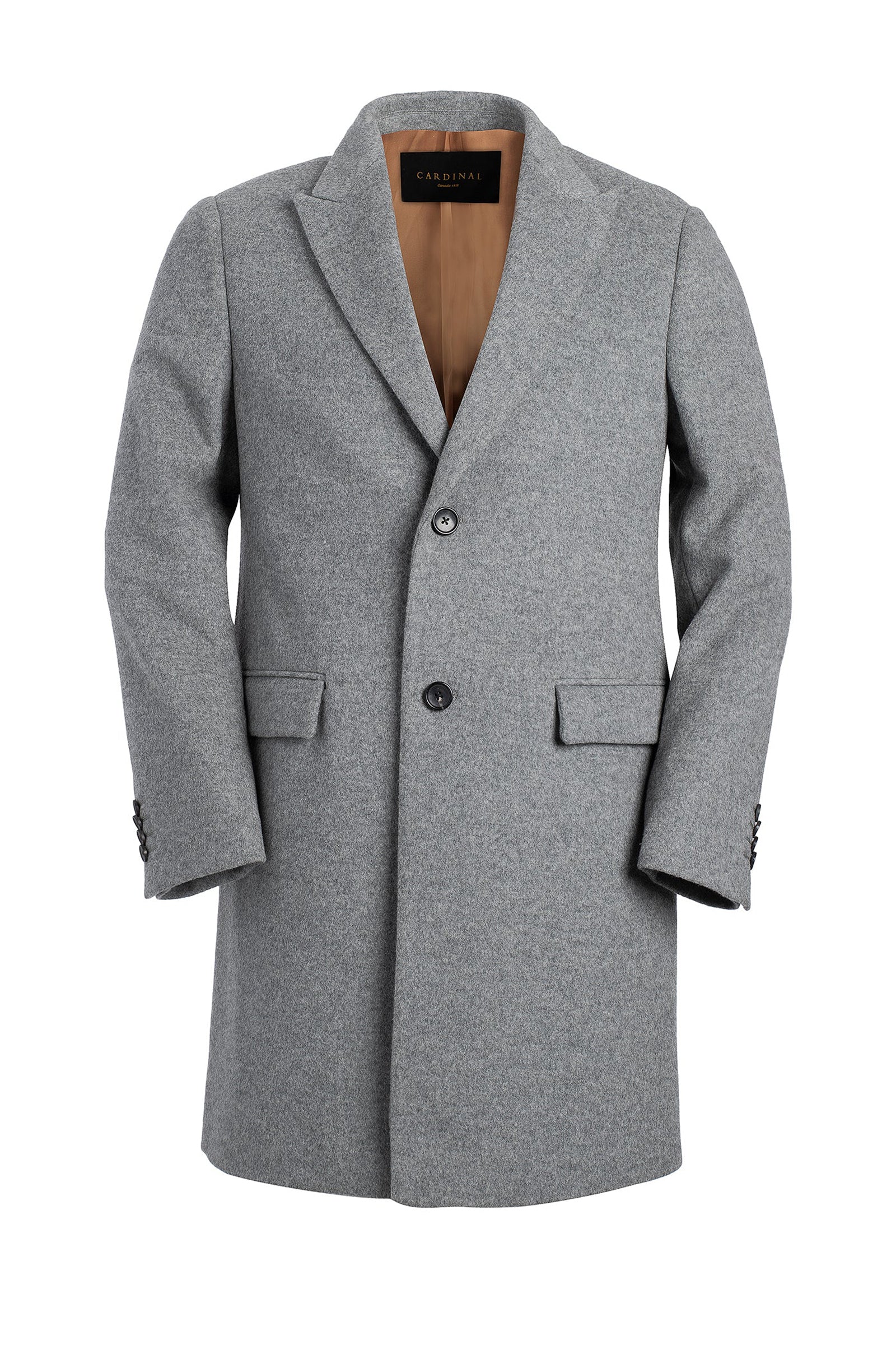 THOMAS WOOL & CASHMERE GREY OVERCOAT