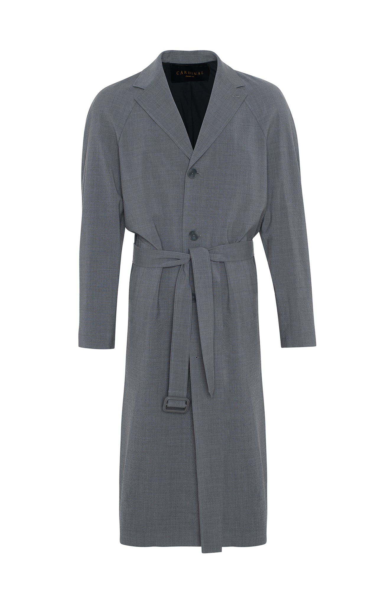 SUTTON LIGHT GRAY WOOL OVERCOAT