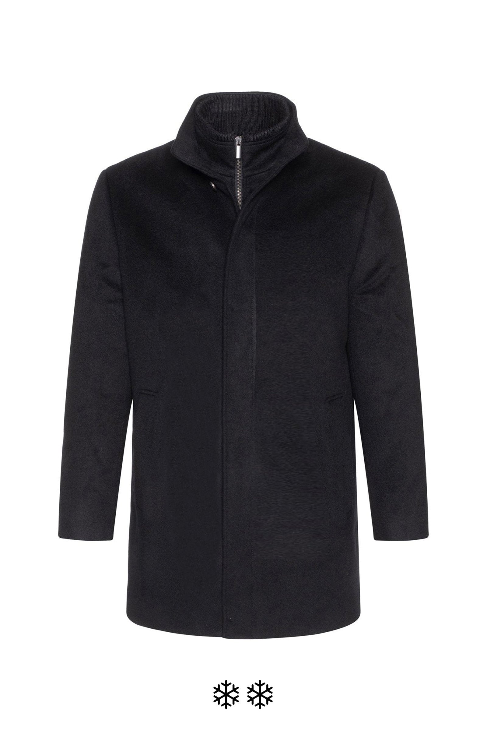 MONT-ROYAL CHARCOAL WOOL & CASHMERE CAR COAT