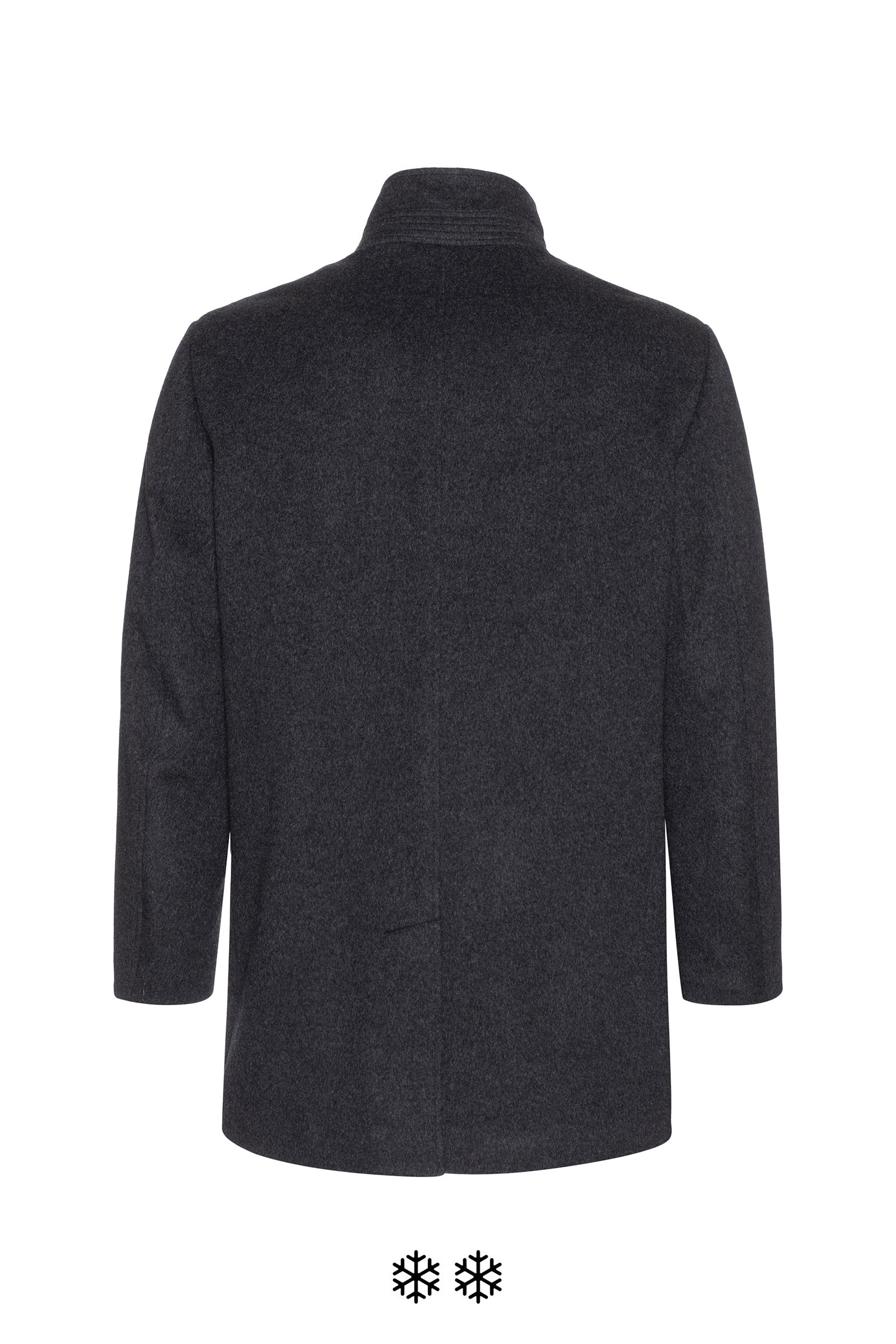 Stafford CHARCOAL Men's Signature Wool Blend Top Coat, 40 REG