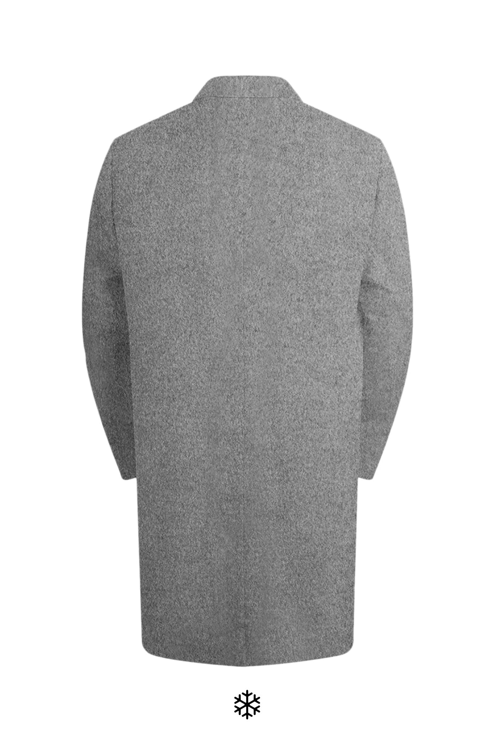 SUTTON LIGHT GRAY WOOL OVERCOAT