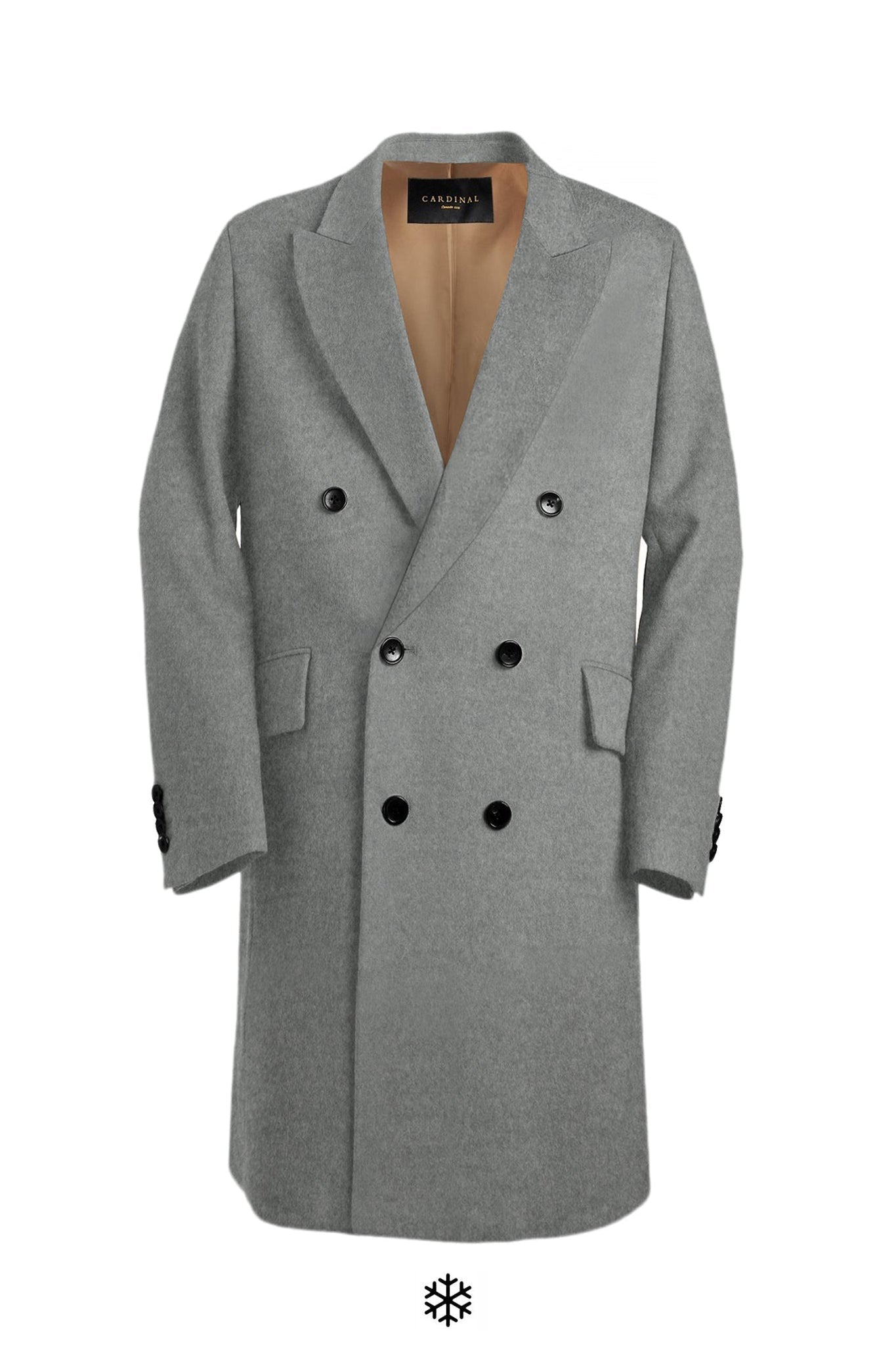 SUTTON LIGHT GRAY WOOL OVERCOAT