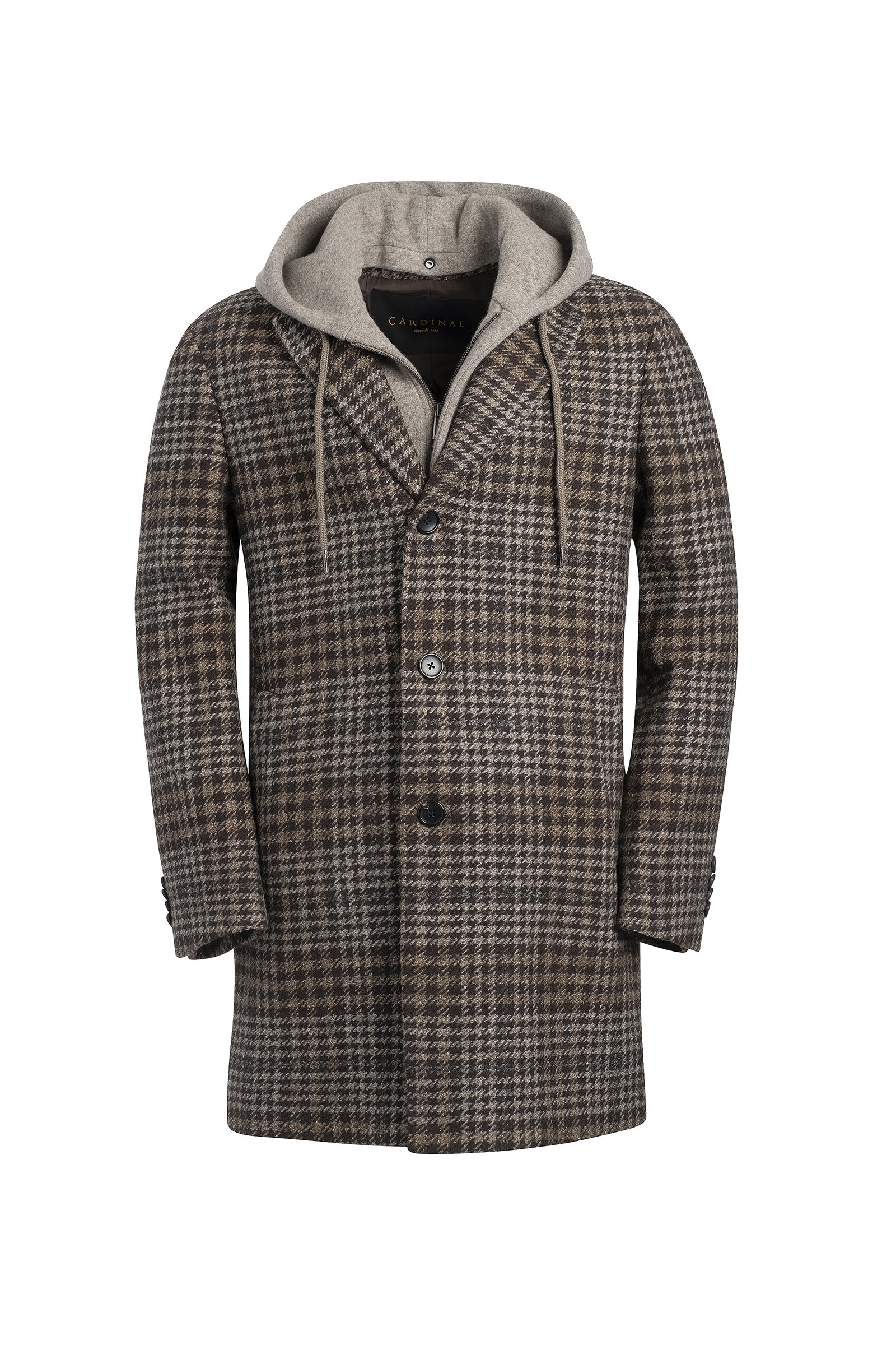 SUTTON LIGHT GRAY WOOL OVERCOAT