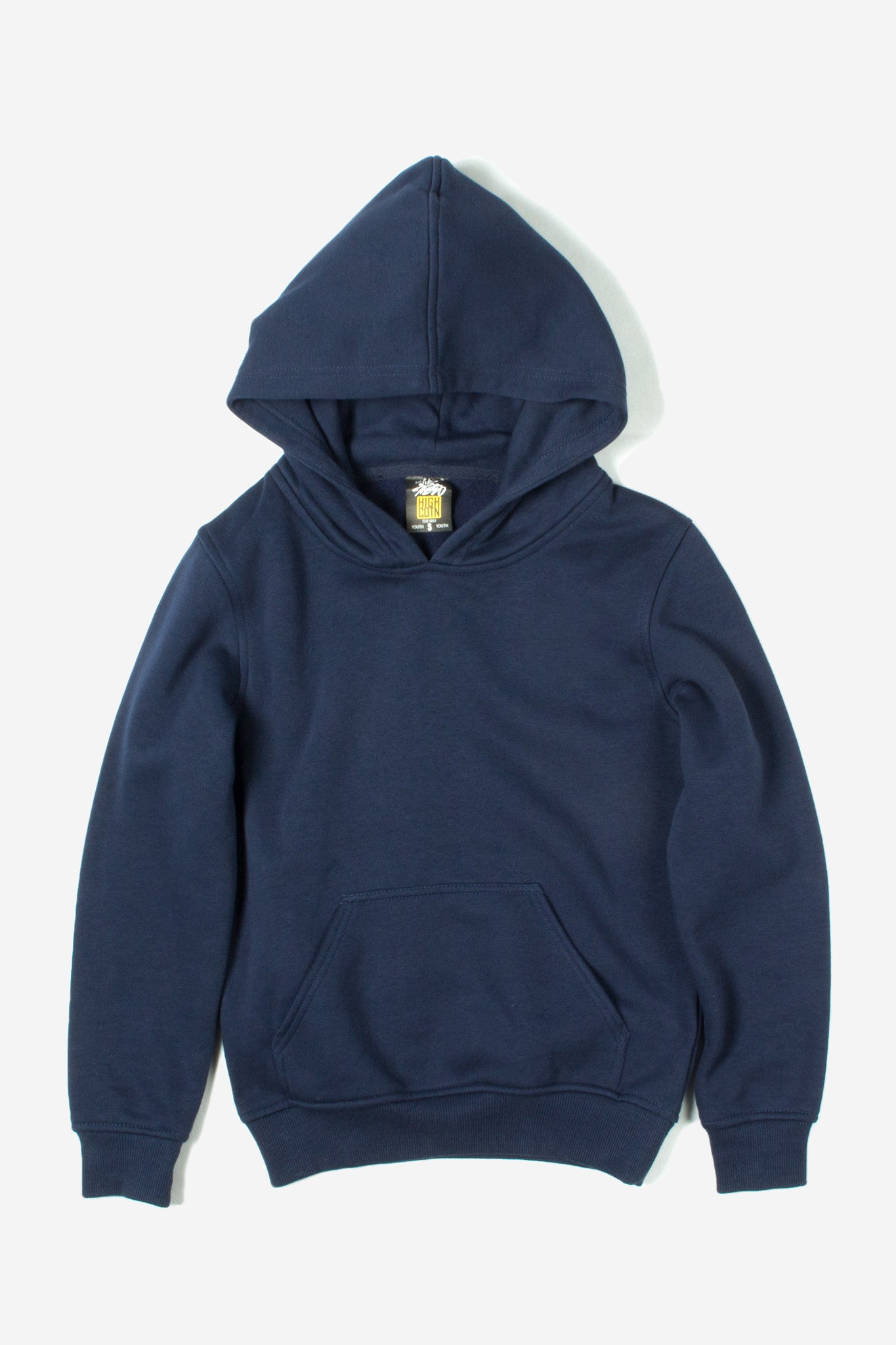 navy and white hoodie