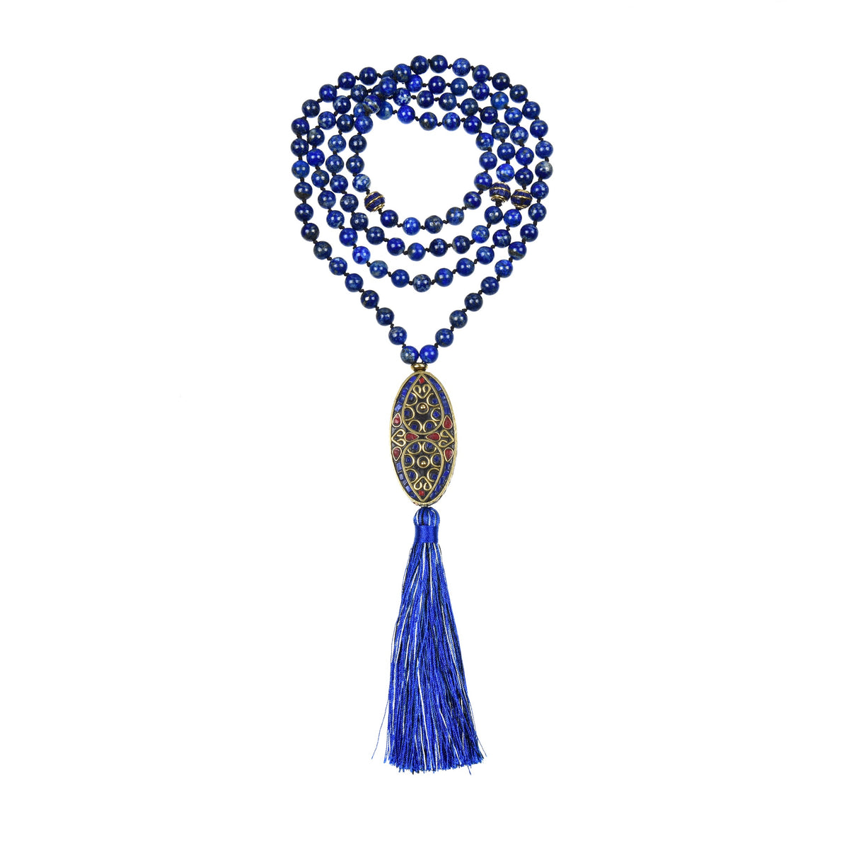 TURQUOISE HOWLITE & LAPIS Lazuli Mala Beads