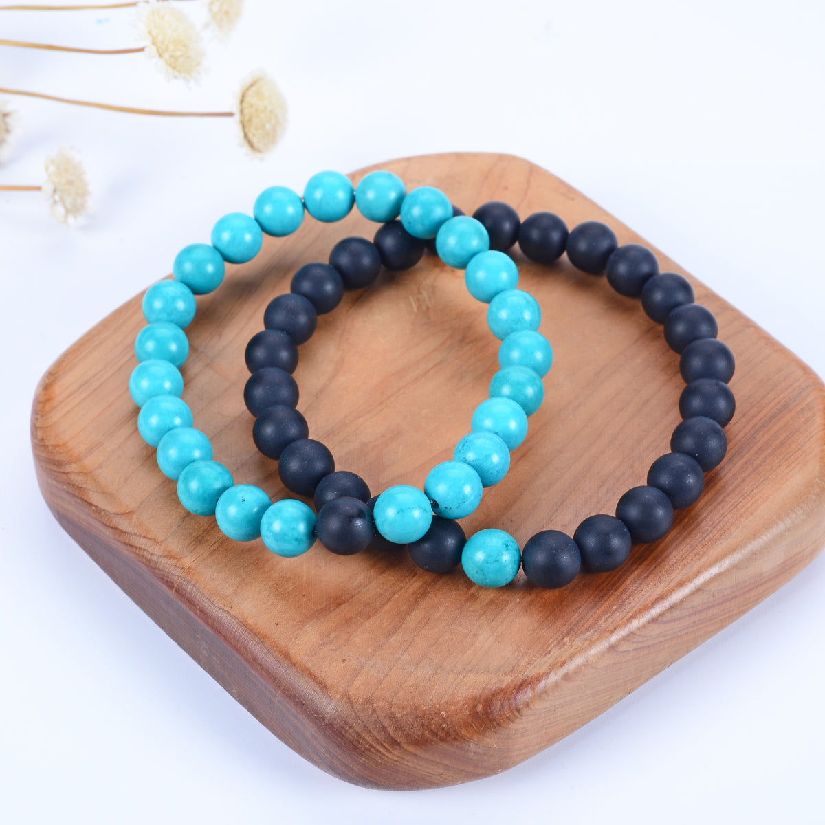 Stretch Bracelet  6mm Beads (Turquoise Howlite) – Cherry Tree Collection