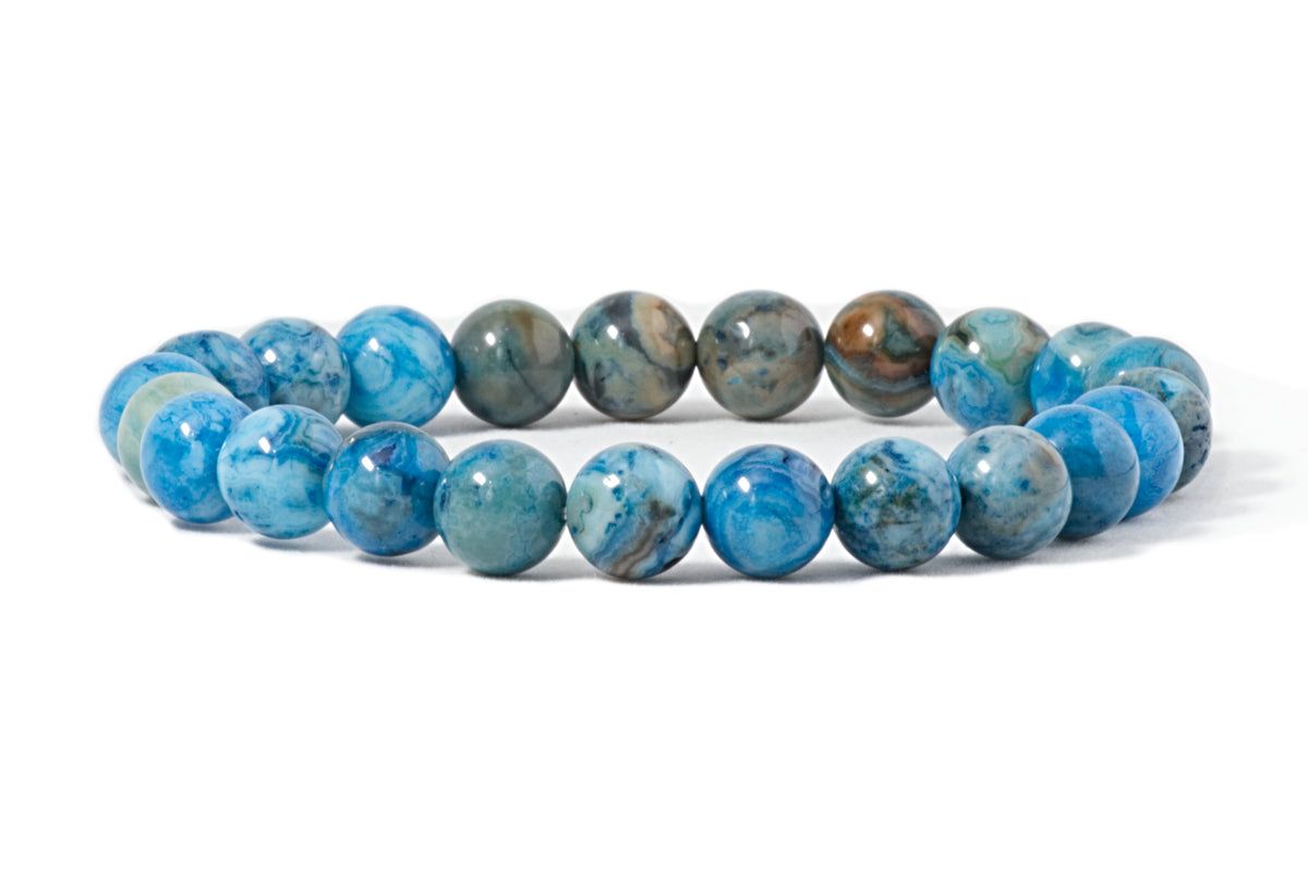 Blue Lace Agate Beach Candy Rocks Bracelet – Spike Rocks