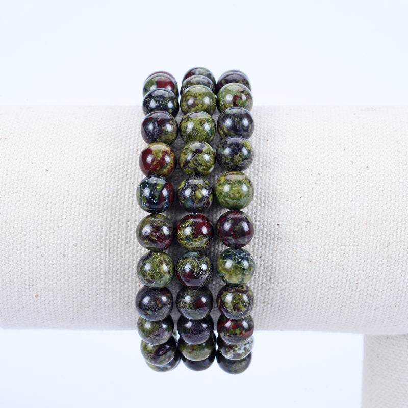 Stretch Bracelet 8mm Beads Dragon Blood Jasper Cherry Tree Collection