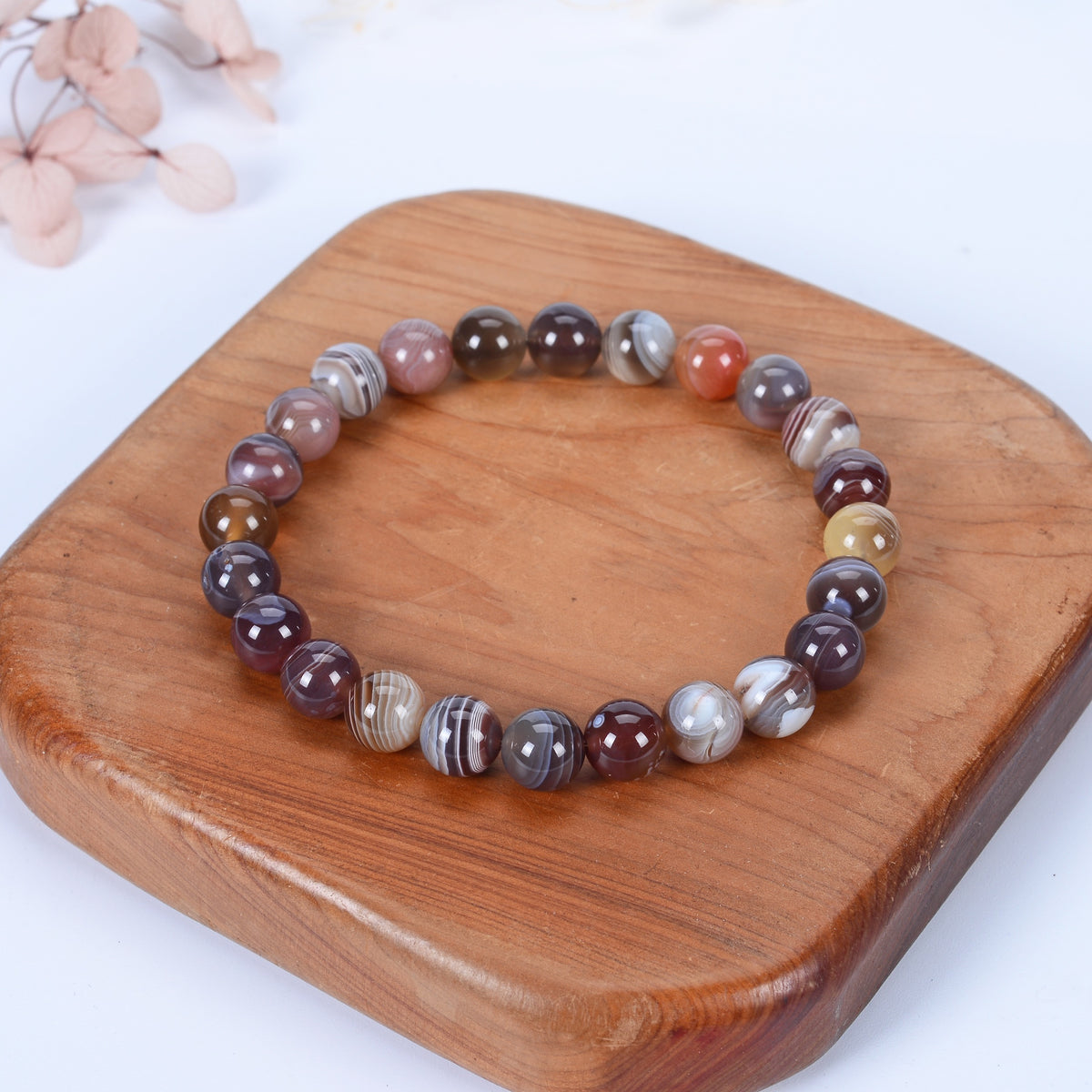 Stretch Bracelet  8mm Beads (Birdseye Rhyolite) – Cherry Tree