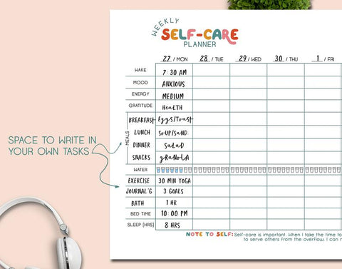 Weekly Self-Care Planner 2