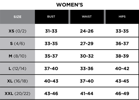 chanel clothing size chart