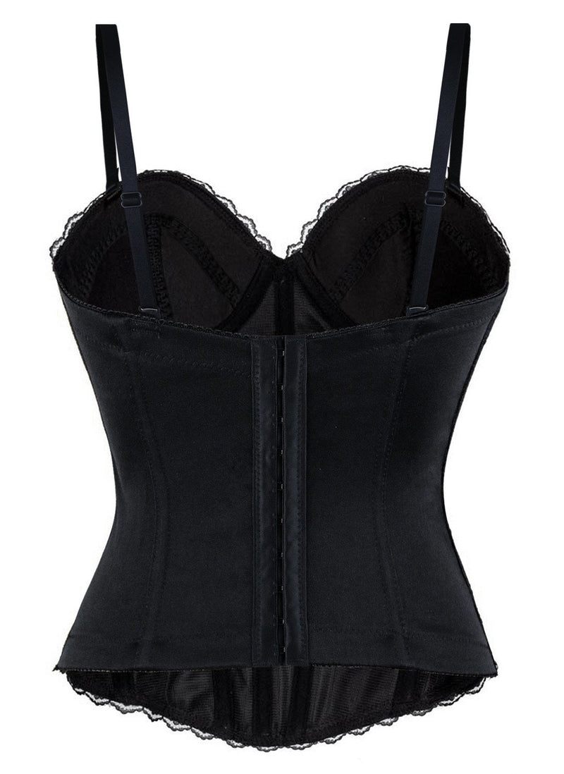 black bustier corset