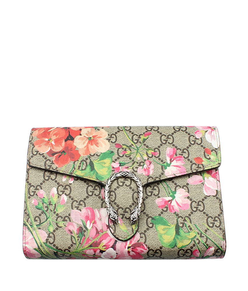 Gucci Mini Dionysus Blooms Tan Floral Coated Canvas Shoulder Bag | Cash In My Bag