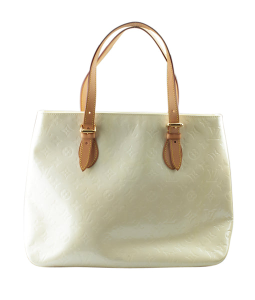 Louis Vuitton M91511 Brentwood Cream Vernis Leather Tote | Cash In My Bag