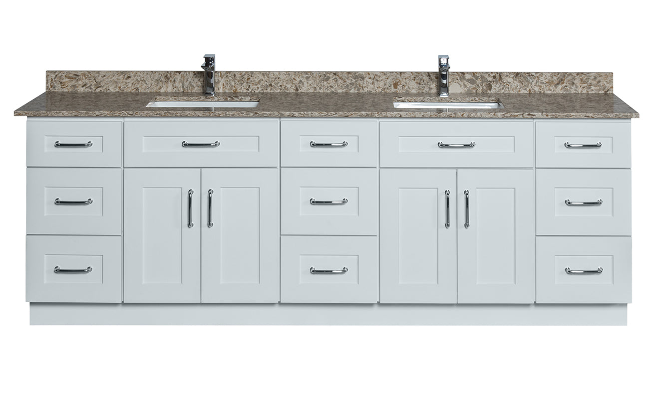double sink 3 drawers